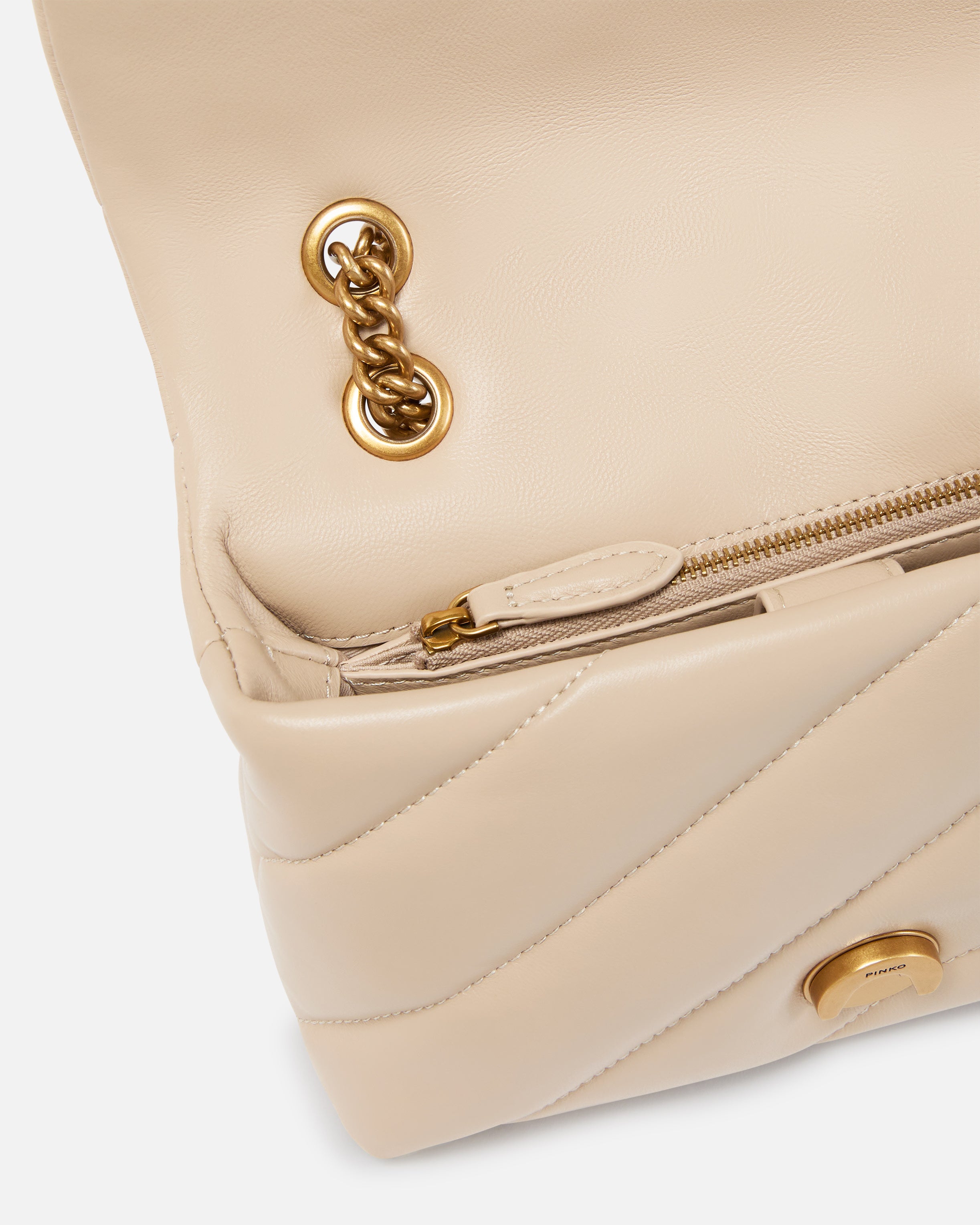 PINKO Borsa Love Puff Mini Classic-Beige Grigio Fumo