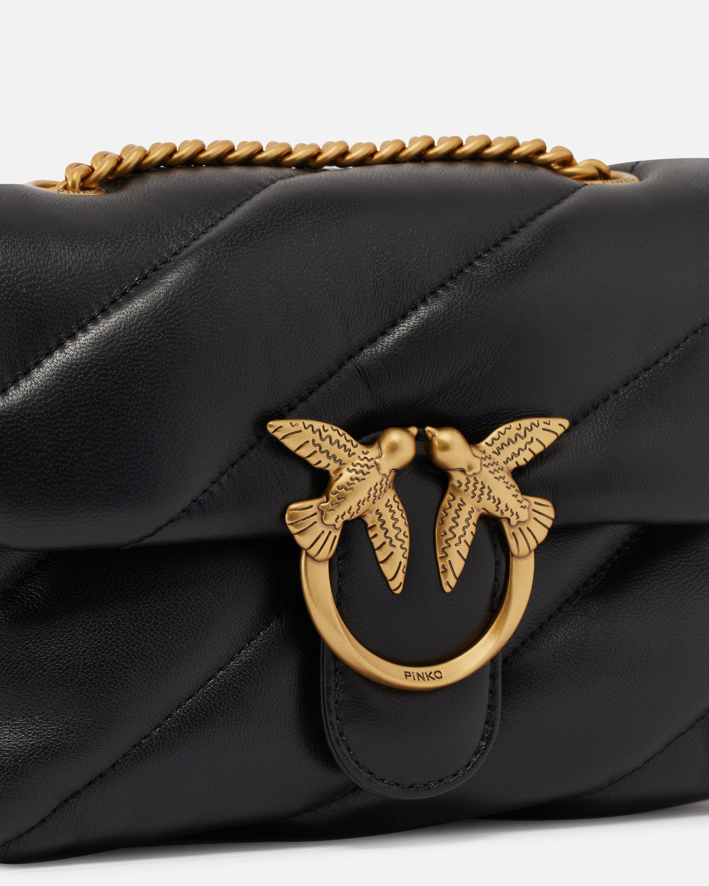 PINKO Borsa Love Puff Mini Classic-Nero Gold
