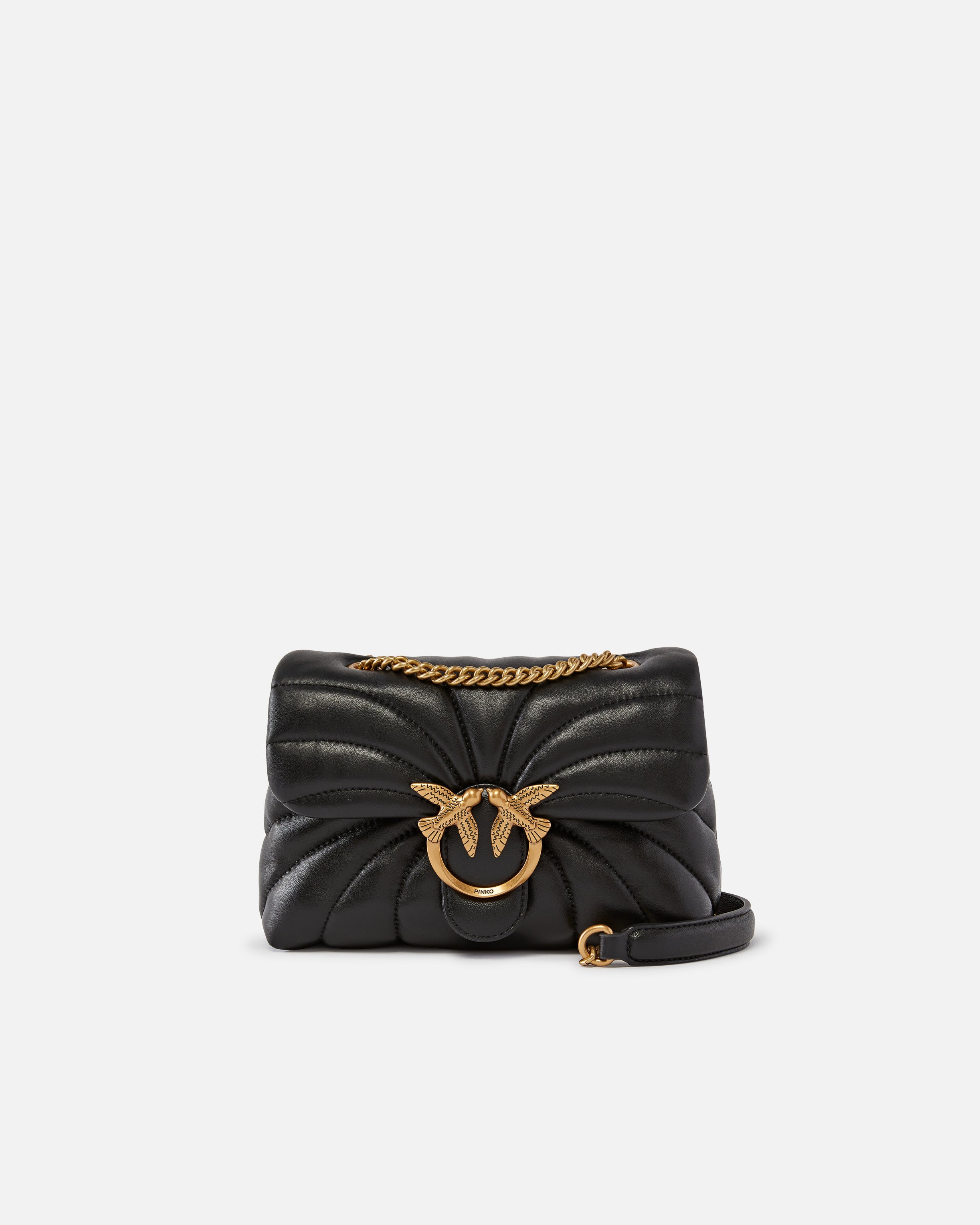 PINKO Borsa Love Puff Mini Classic Butterfly-Nero Gold
