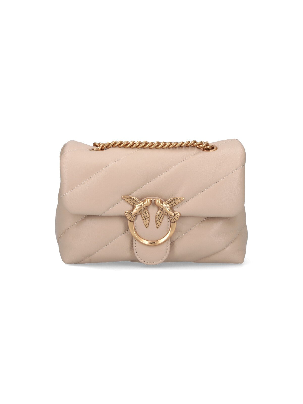 PINKO Borsa Love Baby Puff-Beige Grigio Fumo