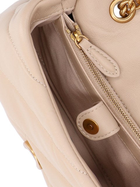 PINKO Borsa Love Baby Puff-Beige Grigio Fumo