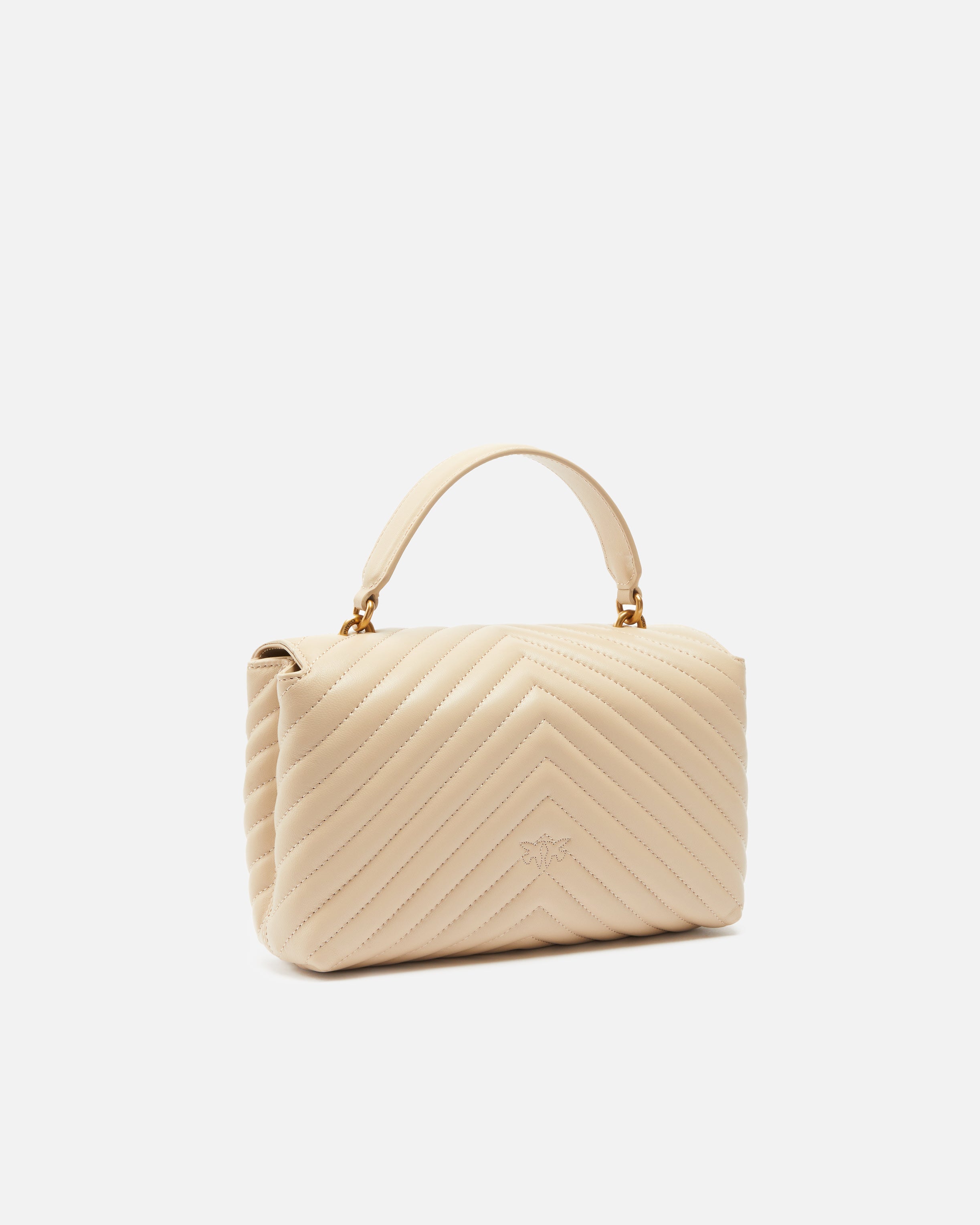 PINKO Borsa Love Lady Puff Classic-Beige Grigio Fumo Gold