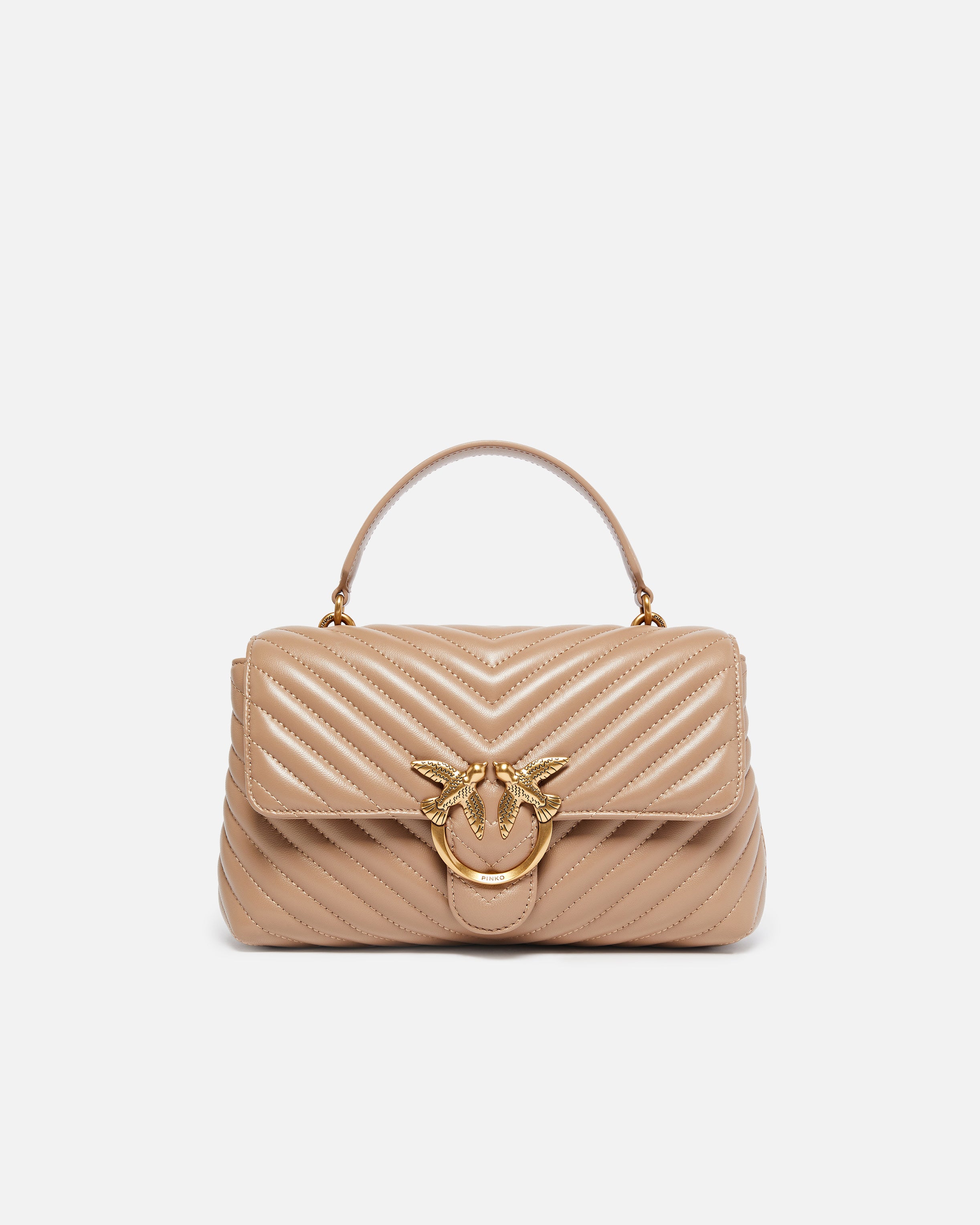 PINKO Borsa Love Lady Puff Classic-Biscotto Gold