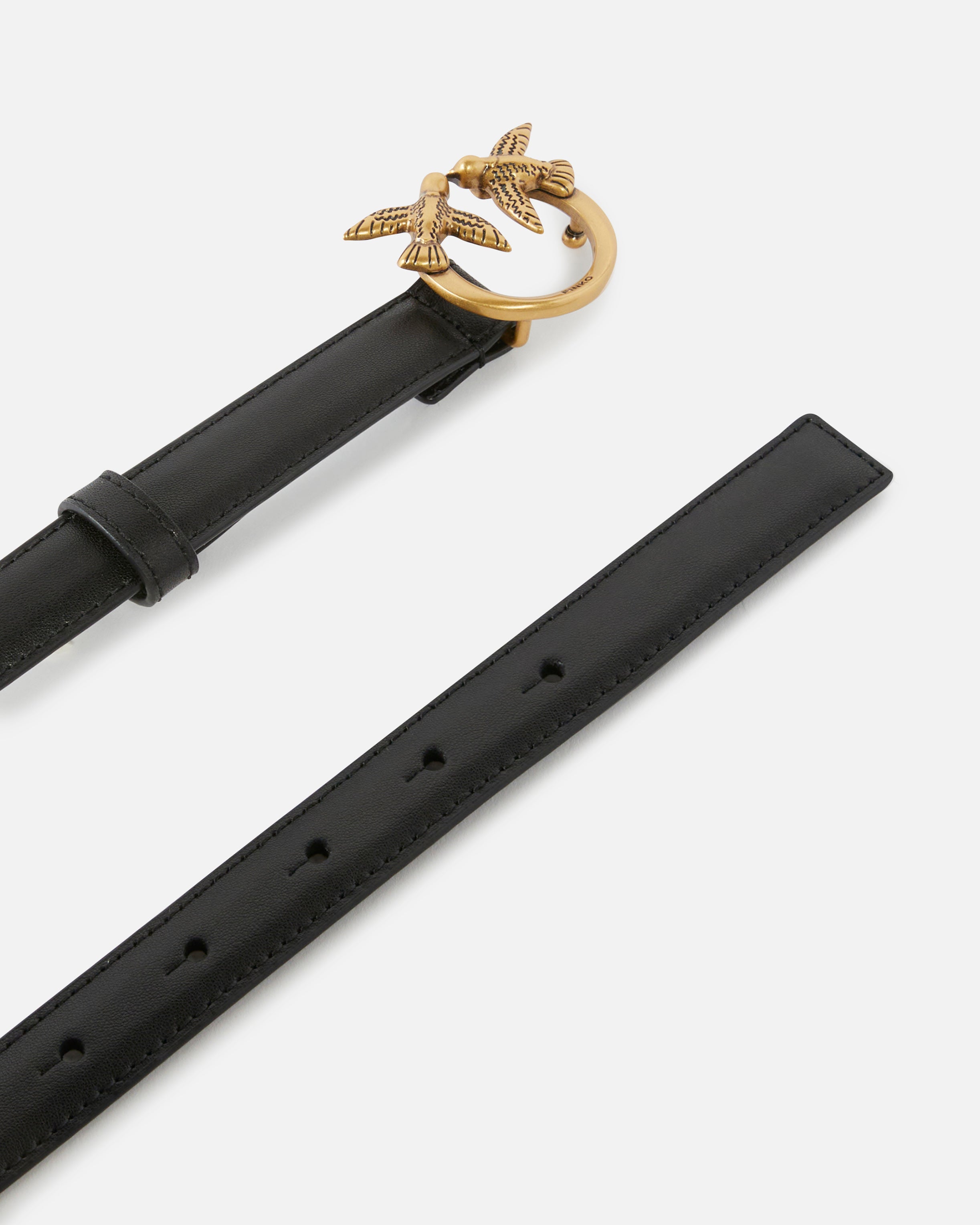 PINKO Cintura Love Berry H2-Nero Antique Gold