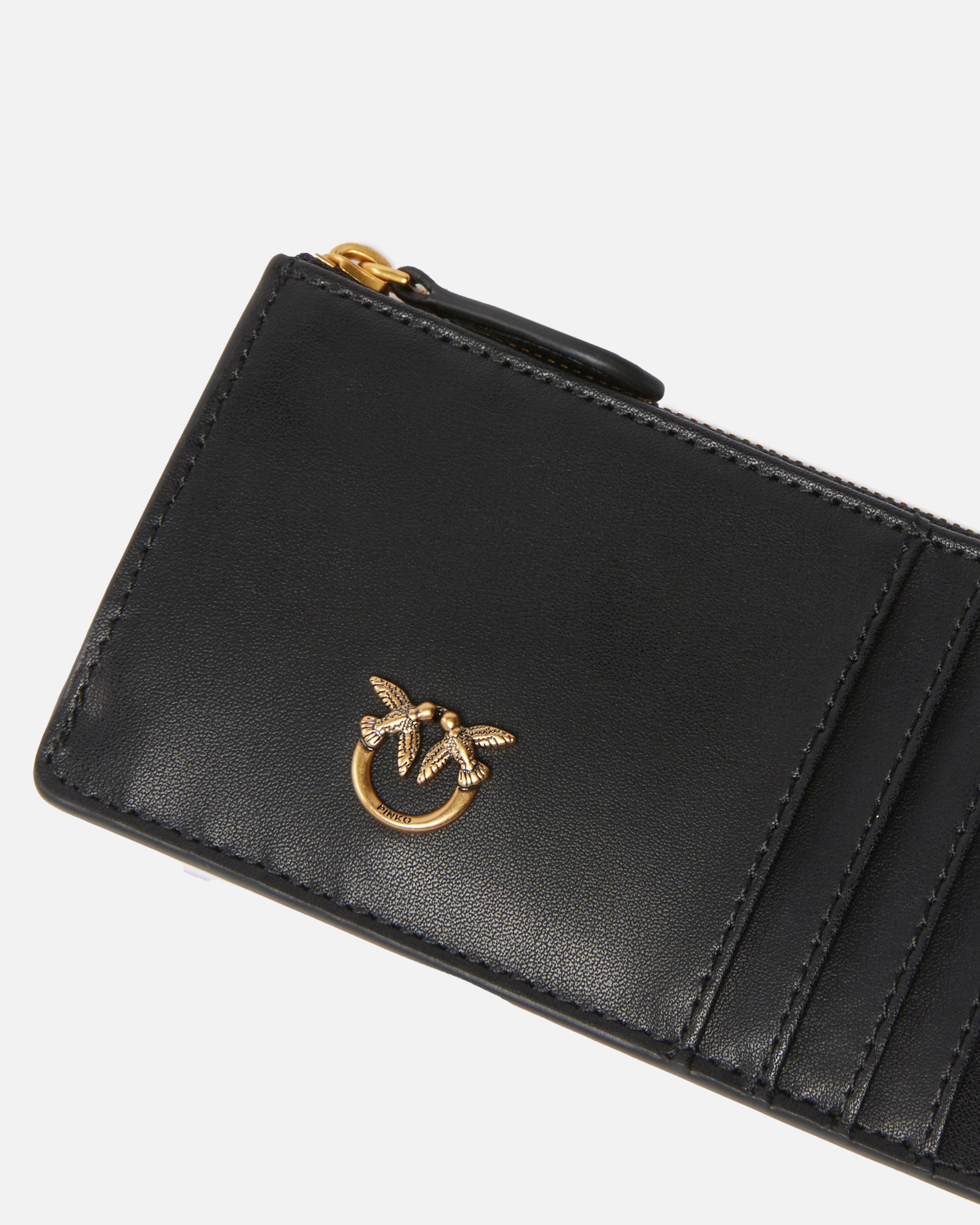 PINKO Portafoglio AIRONE-Nero Gold