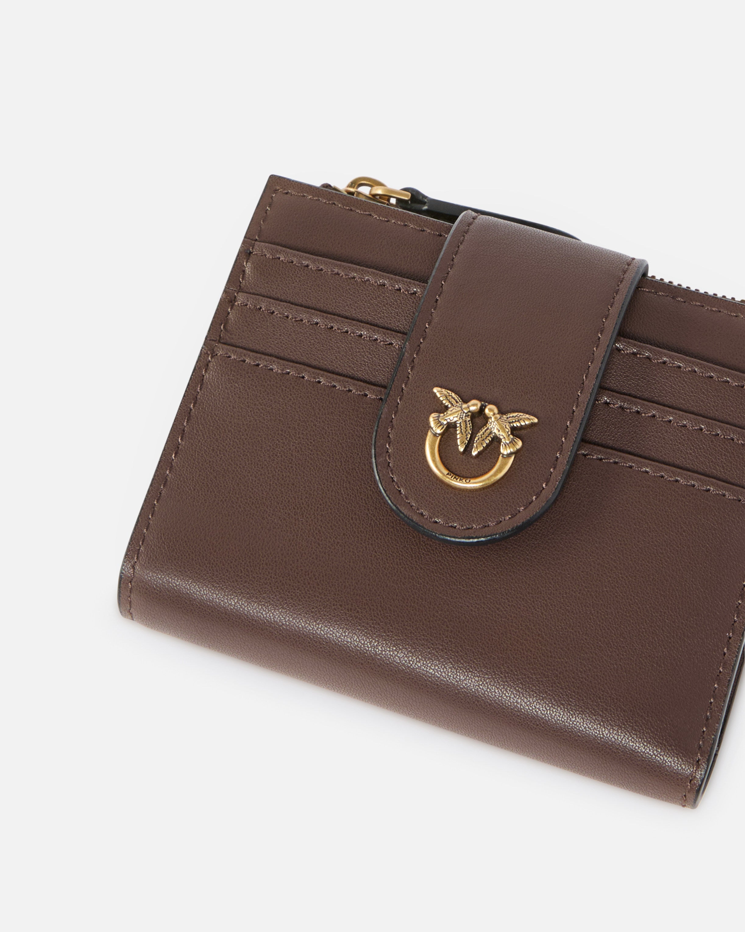 PINKO Portafoglio Multi Purpose-Marrone Gold