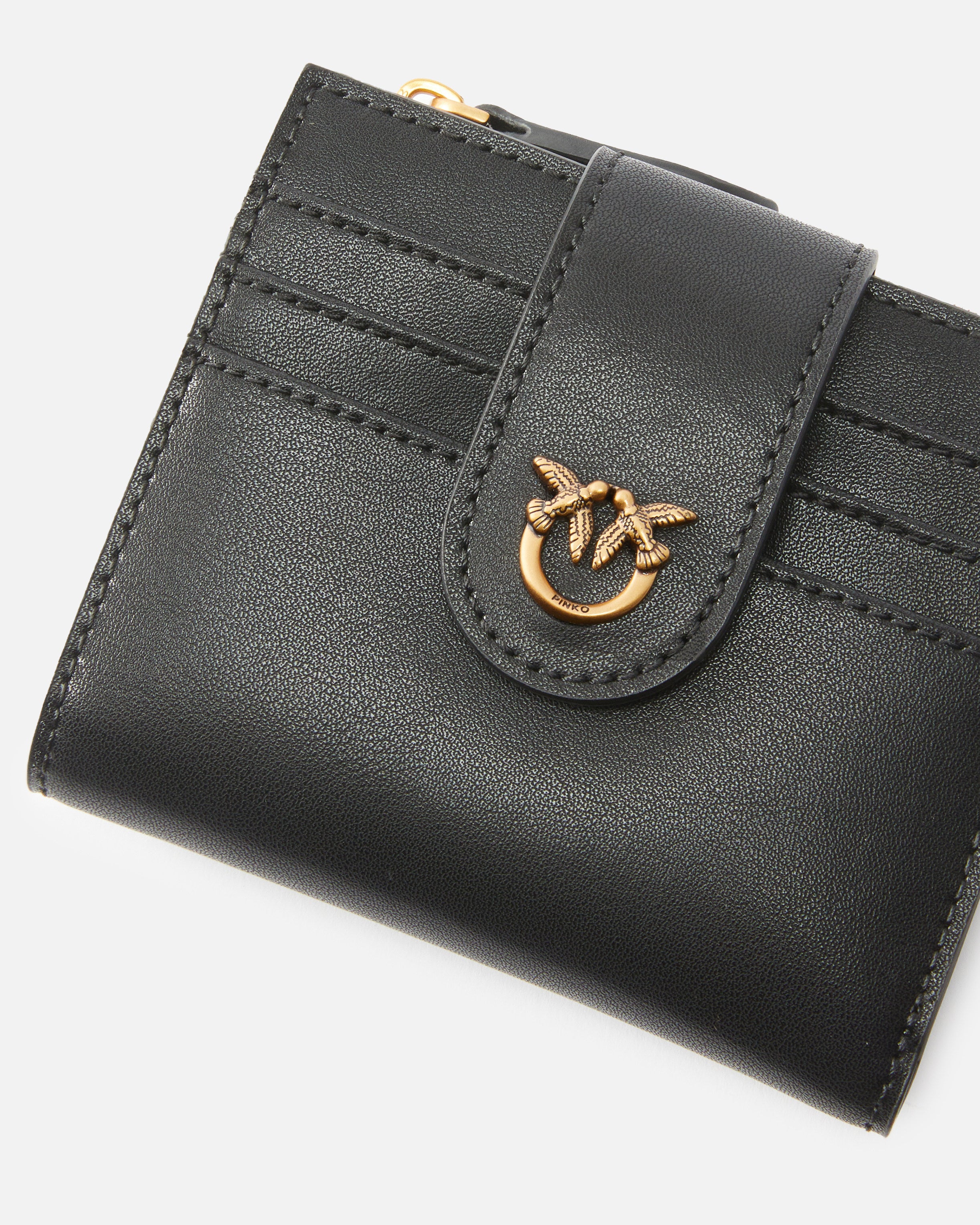 PINKO Portafoglio Multi Purpose-Nero Gold