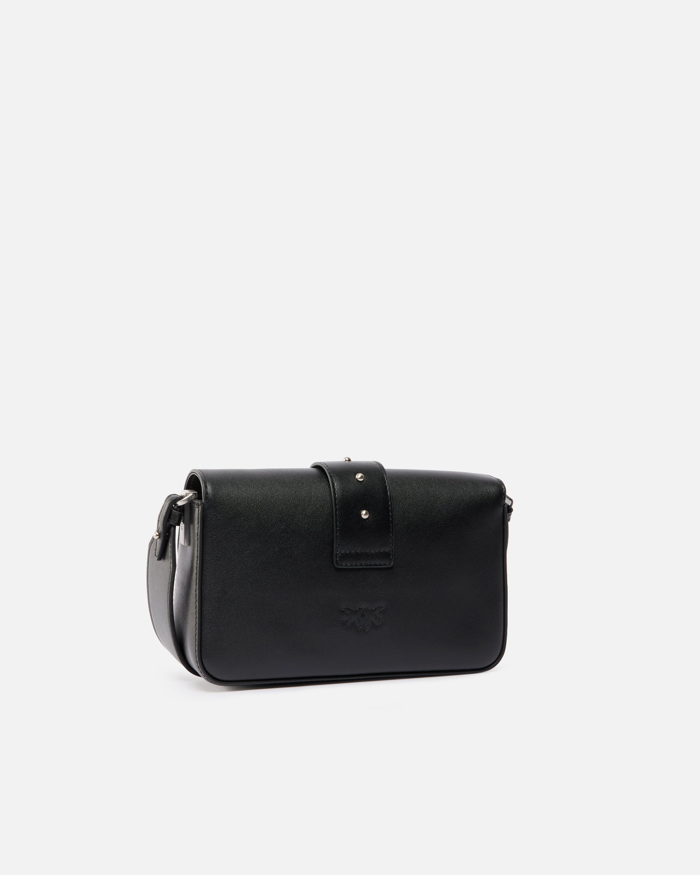 PINKO Borsa Love One Mini Slouchy-Nero Silver
