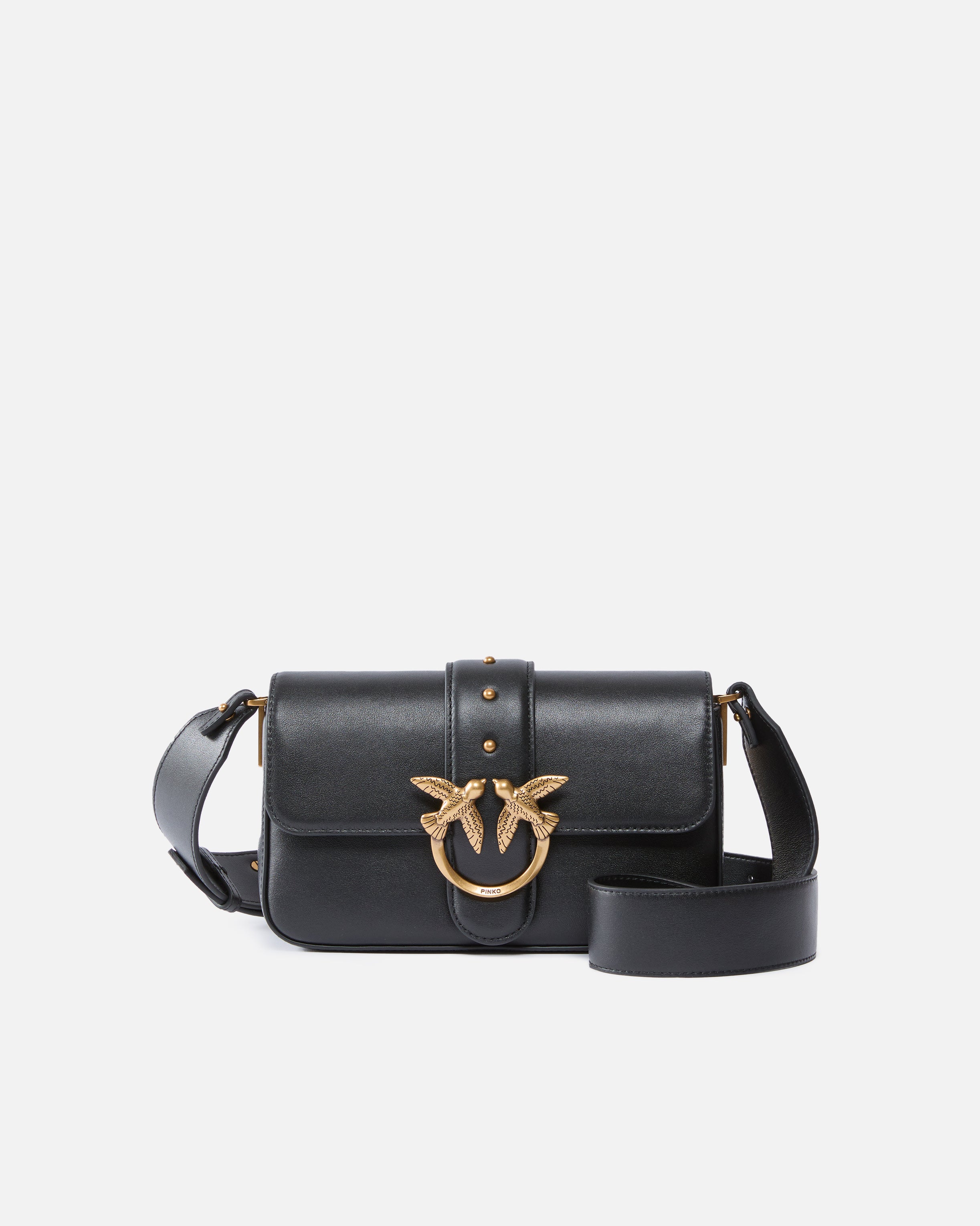PINKO Borsa Love One Mini Slouchy-Nero Gold