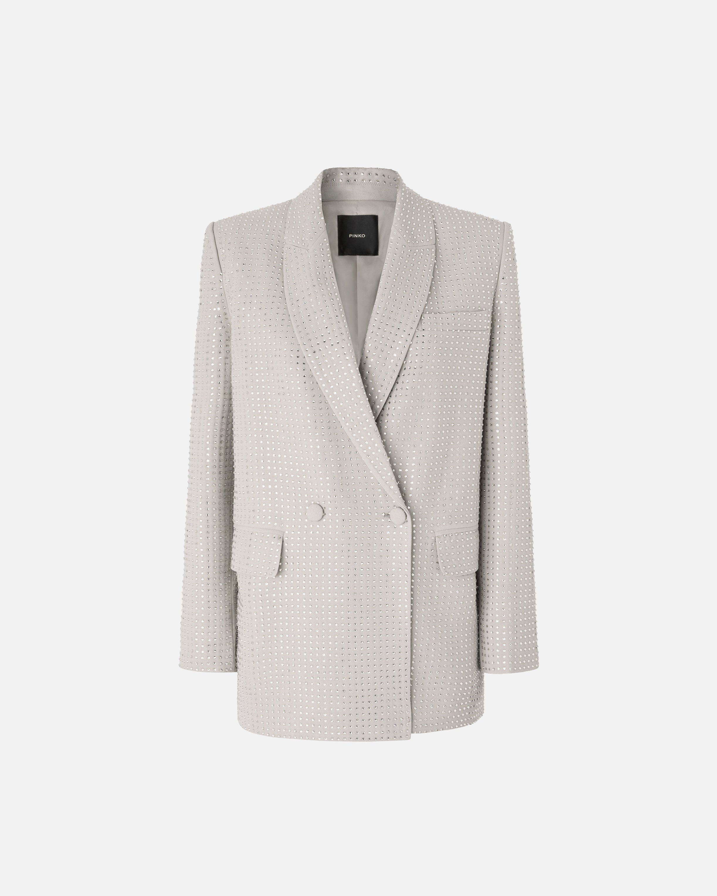 PINKO Giacca Doppiopetto Deledda-Grigio Strass