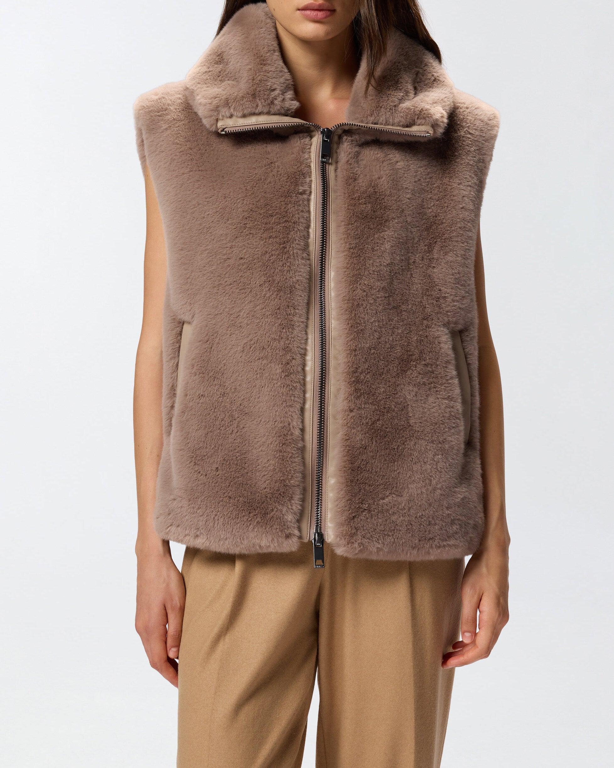 PINKO Gilet Aspen-Biscotto