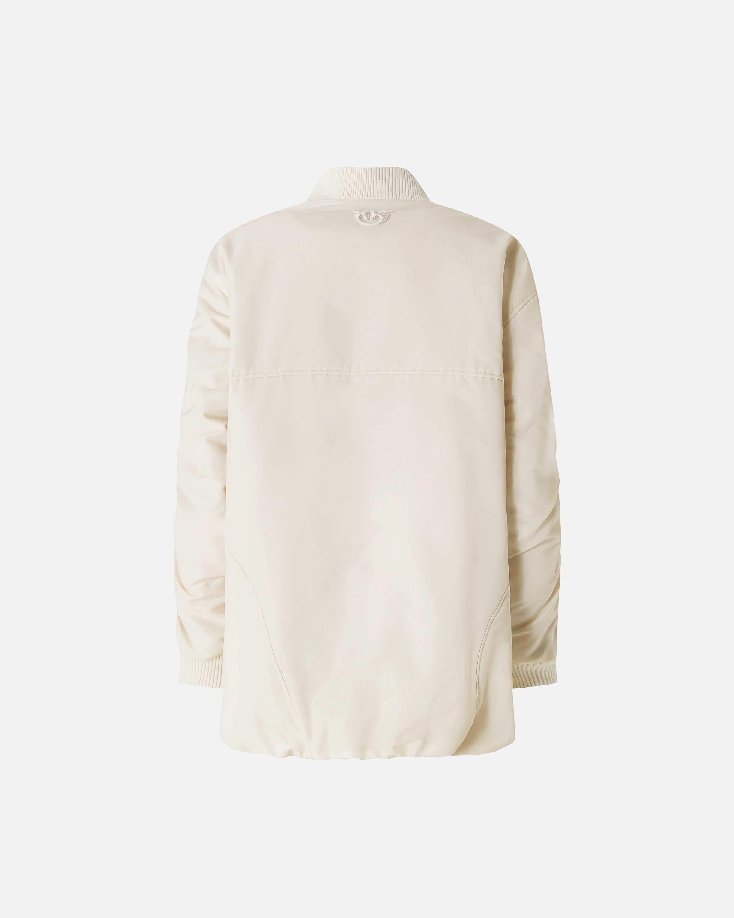 PINKO Bomber Lungo Bacon raso-Off White