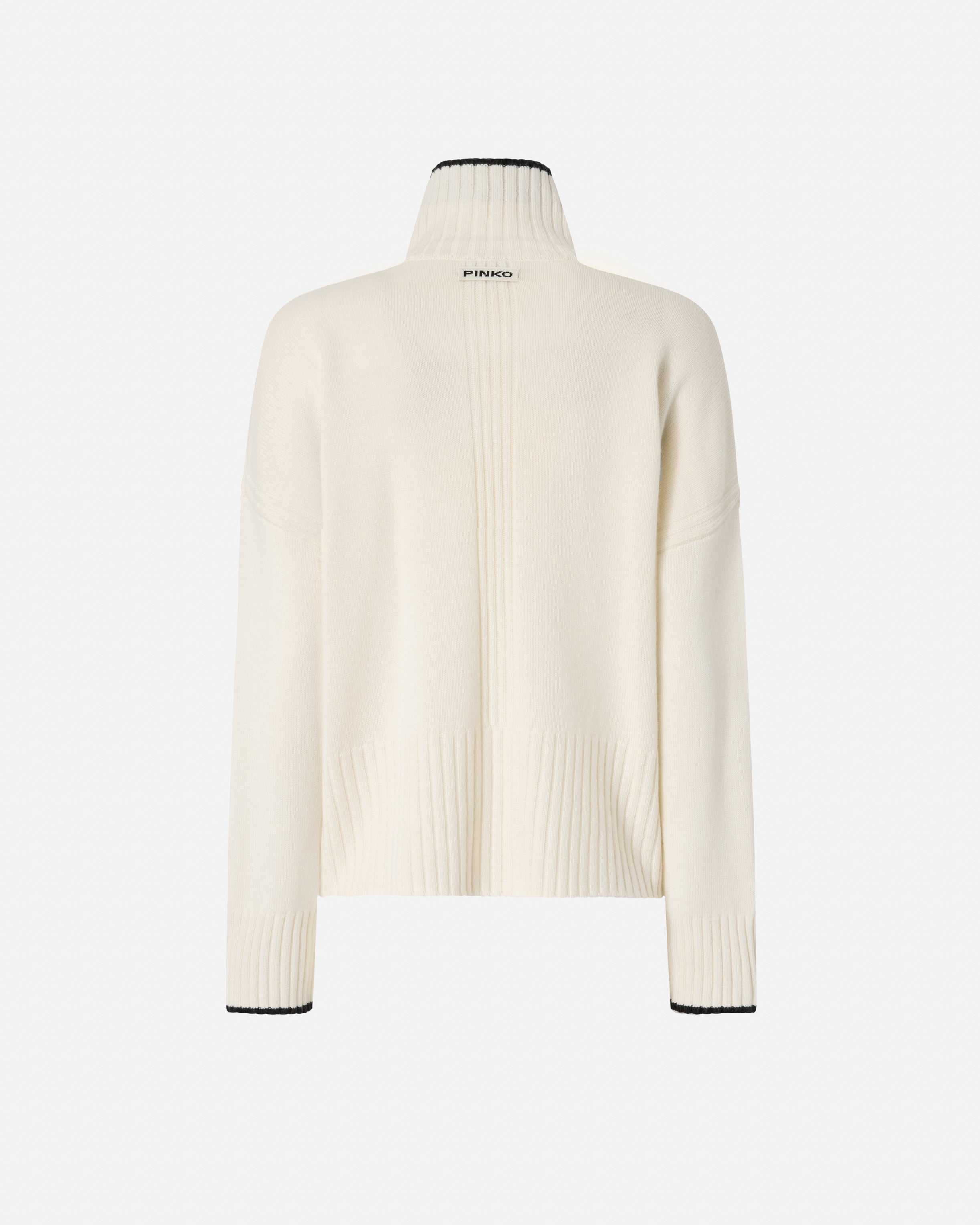 PINKO Maglia Dolcevita Falkland-Bianco