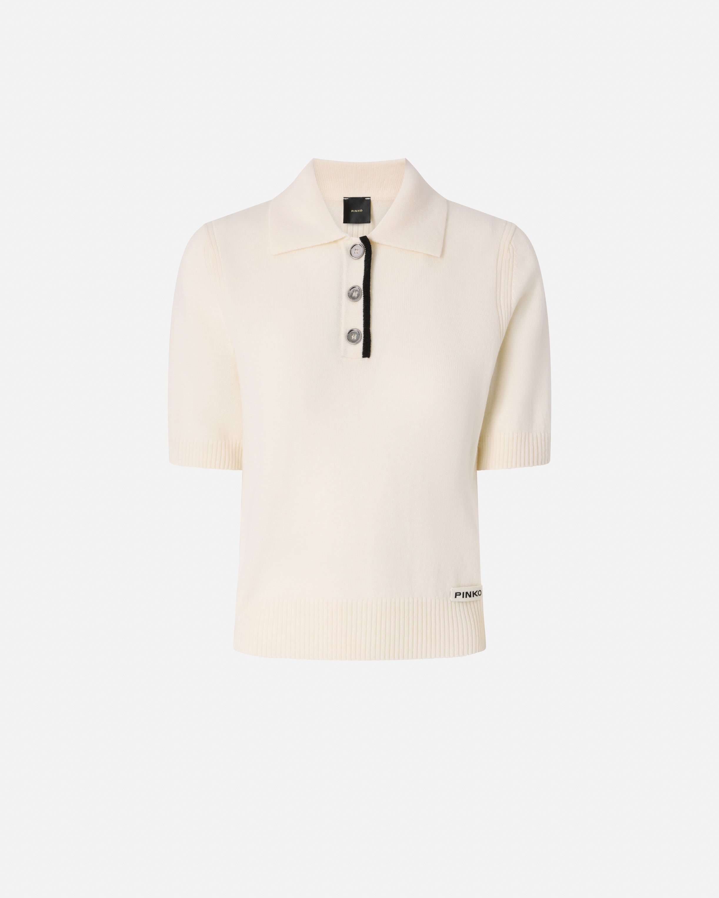 PINKO Polo Gorgona-Bianco Meringa