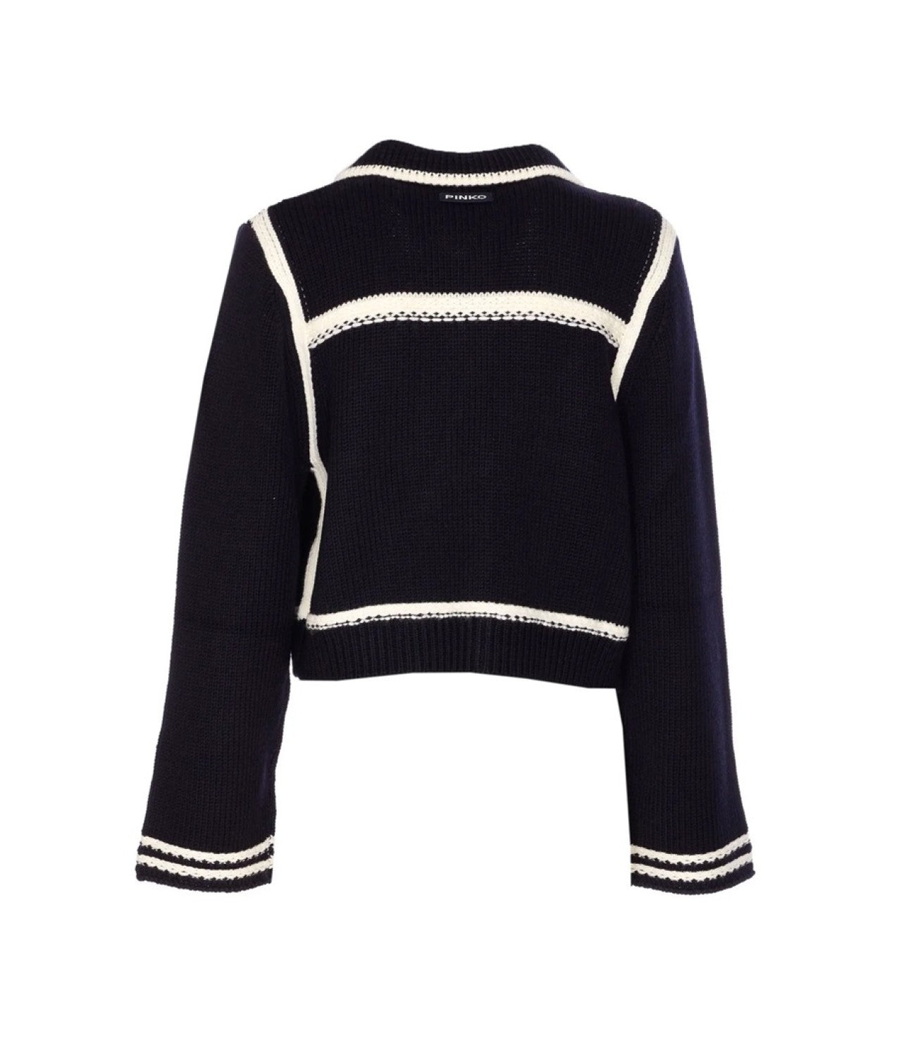 PINKO Cardigan Sulcis-Nero Limousine Bianco