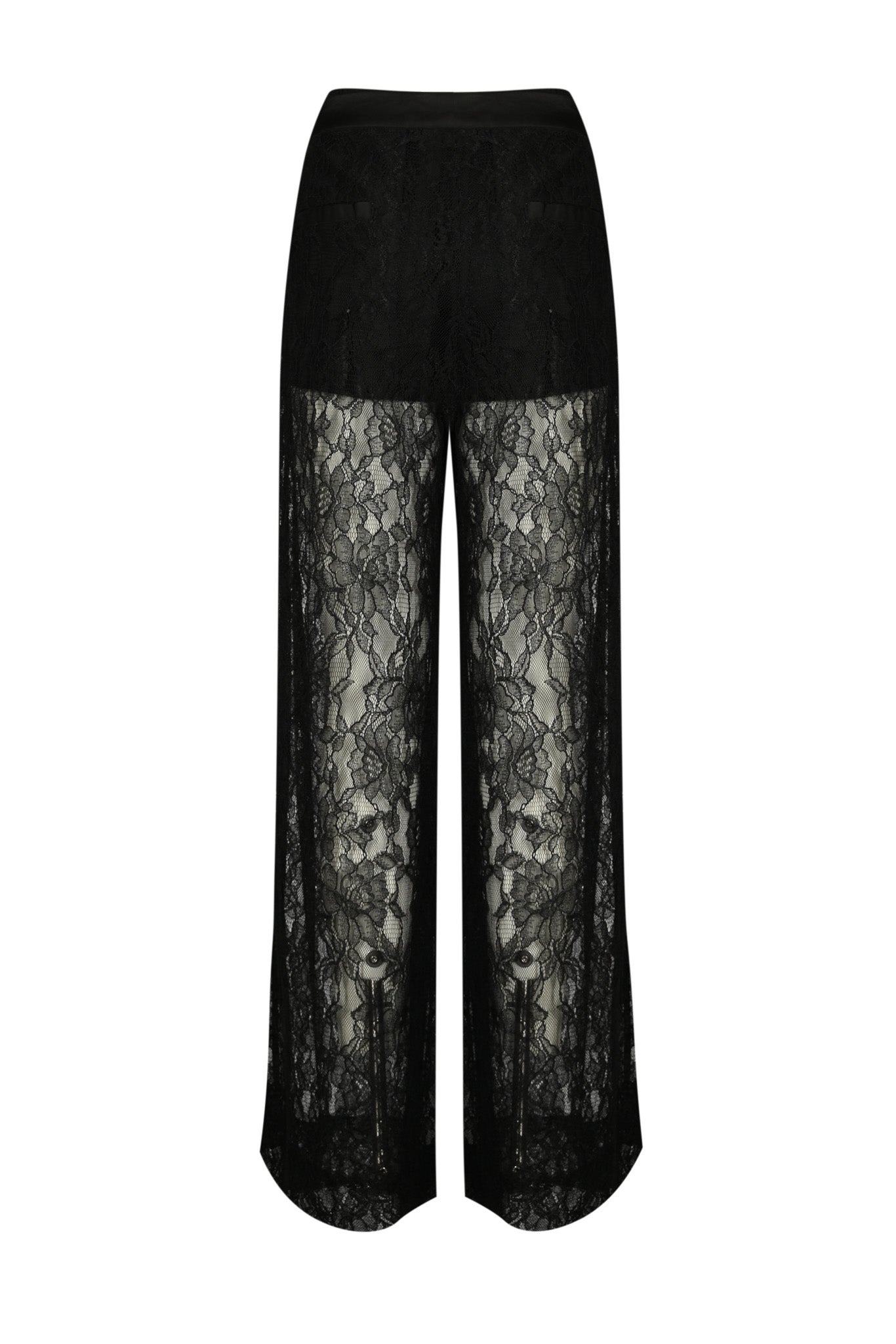 PINKO Pantalone Cluedo Pizzo Satin-Nero