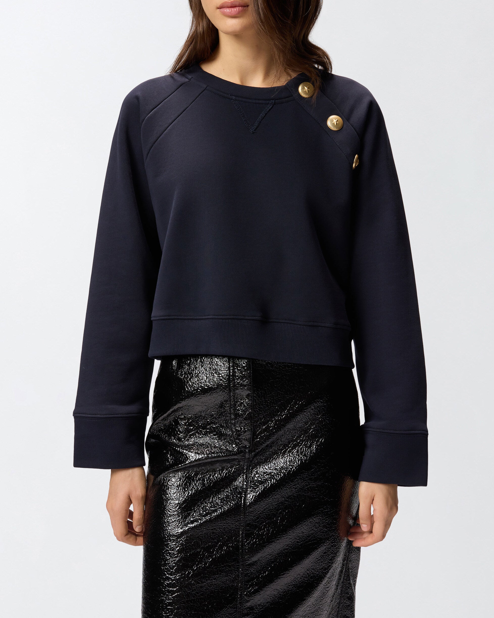 PINKO Felpa Margarina-Blu