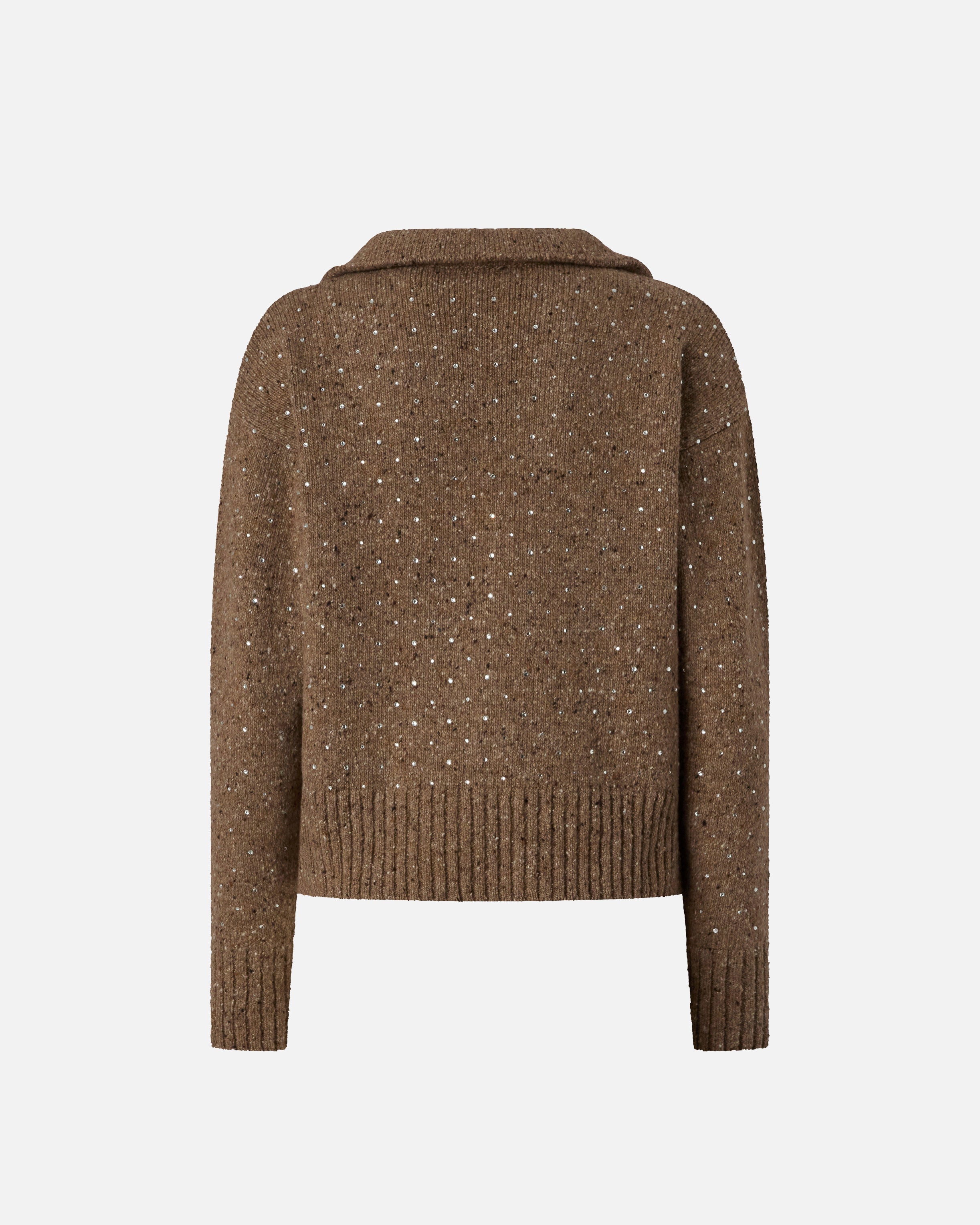 PINKO Maglione Nibani-Strass Multi Cammello