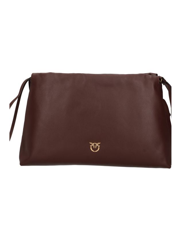 PINKO Borsa Maxi Clutch+tracolla-Rosso Mogano Gold