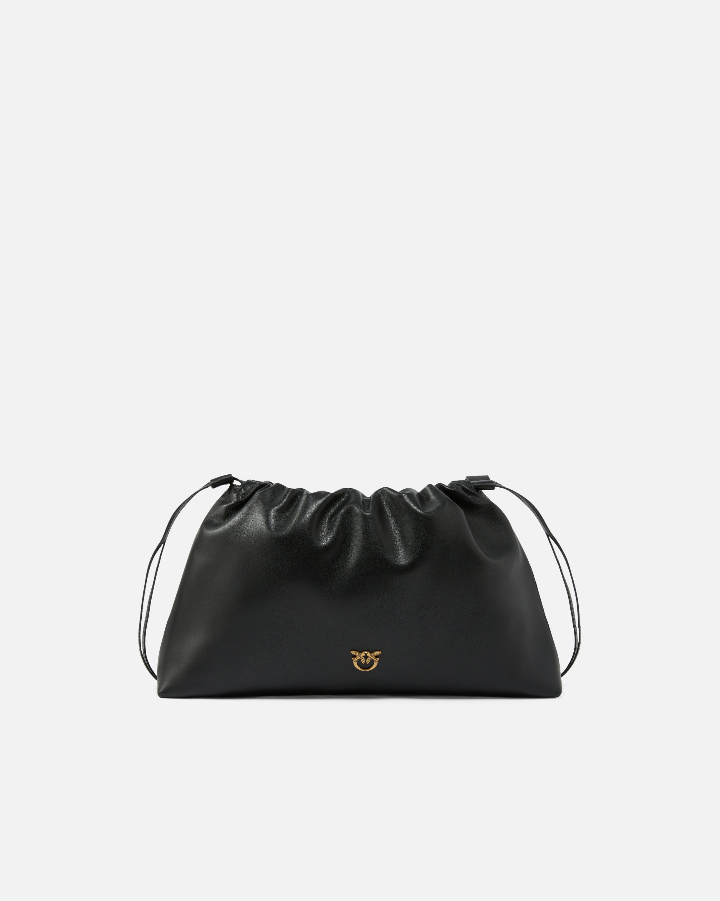 PINKO Borsa Maxi Clutch+tracolla-Nero Gold