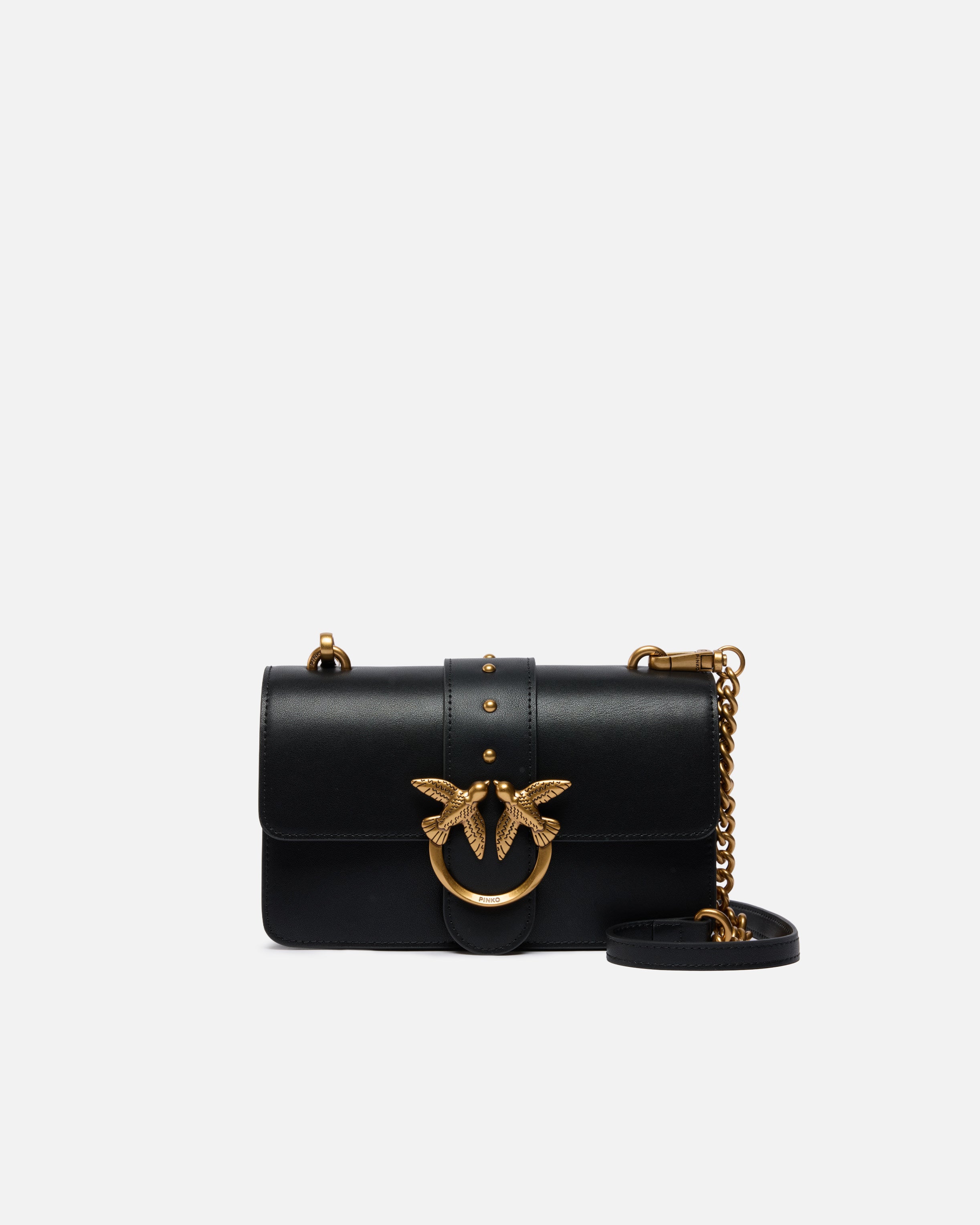 PINKO Borsa Love One Mini St-Nero Gold