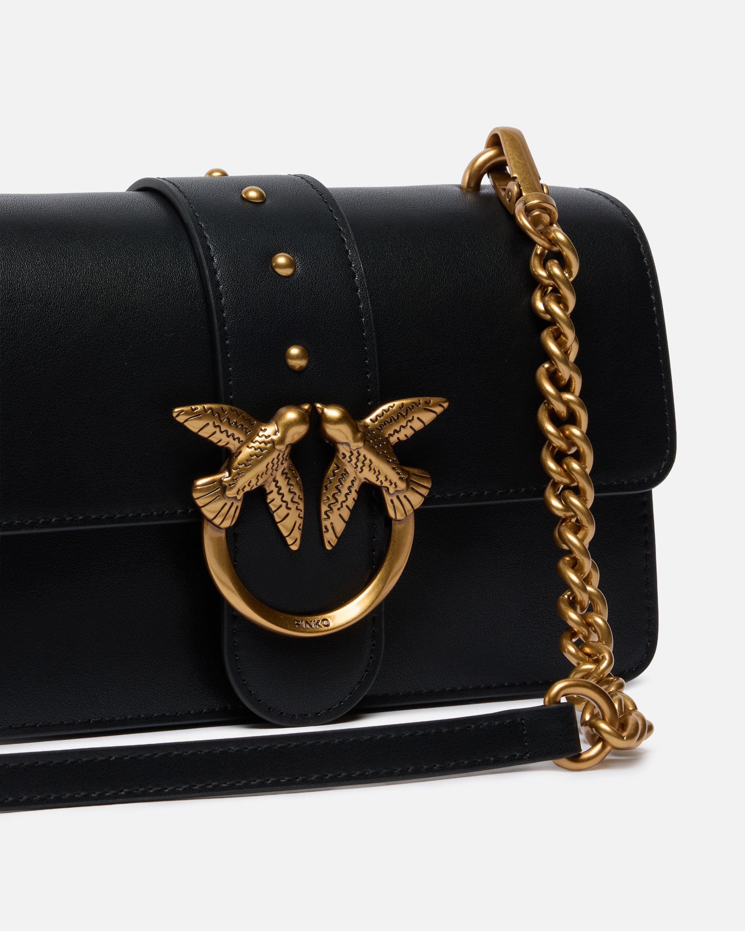 PINKO Borsa Love One Mini St-Nero Gold