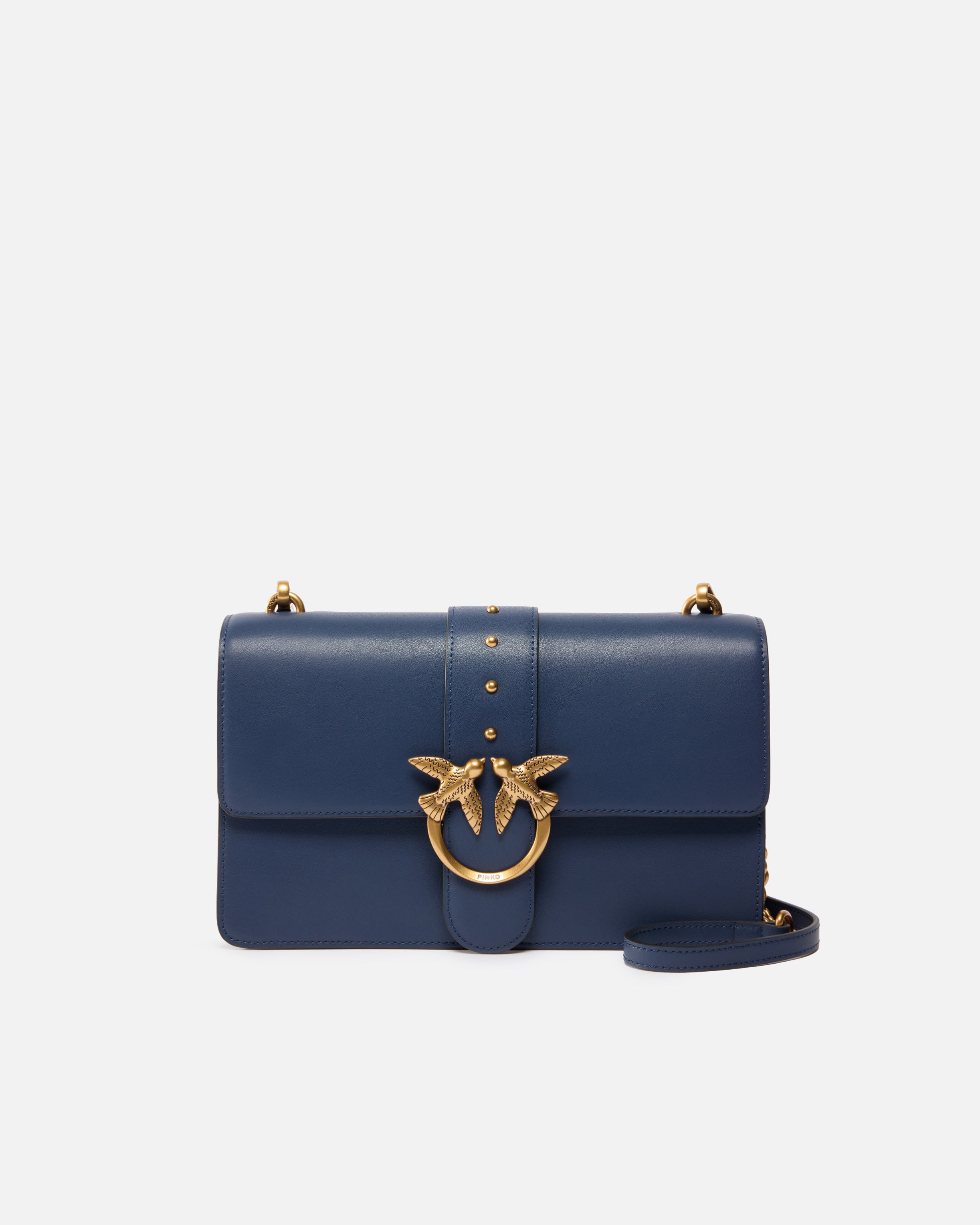PINKO Borsa Love One Classic St-Blu Indaco Gold