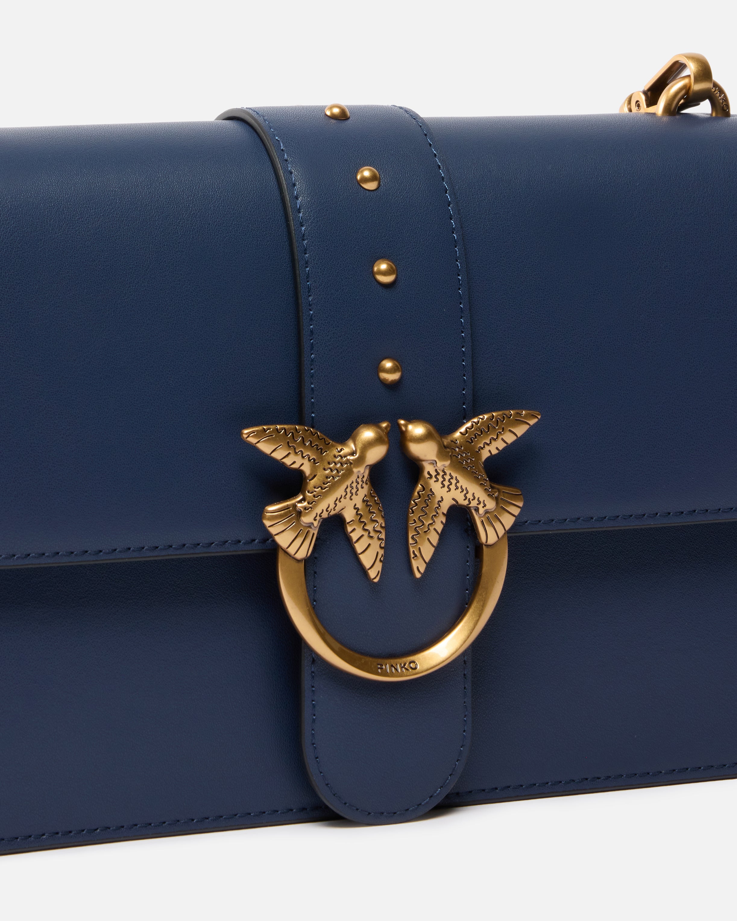 PINKO Borsa Love One Classic St-Blu Indaco Gold