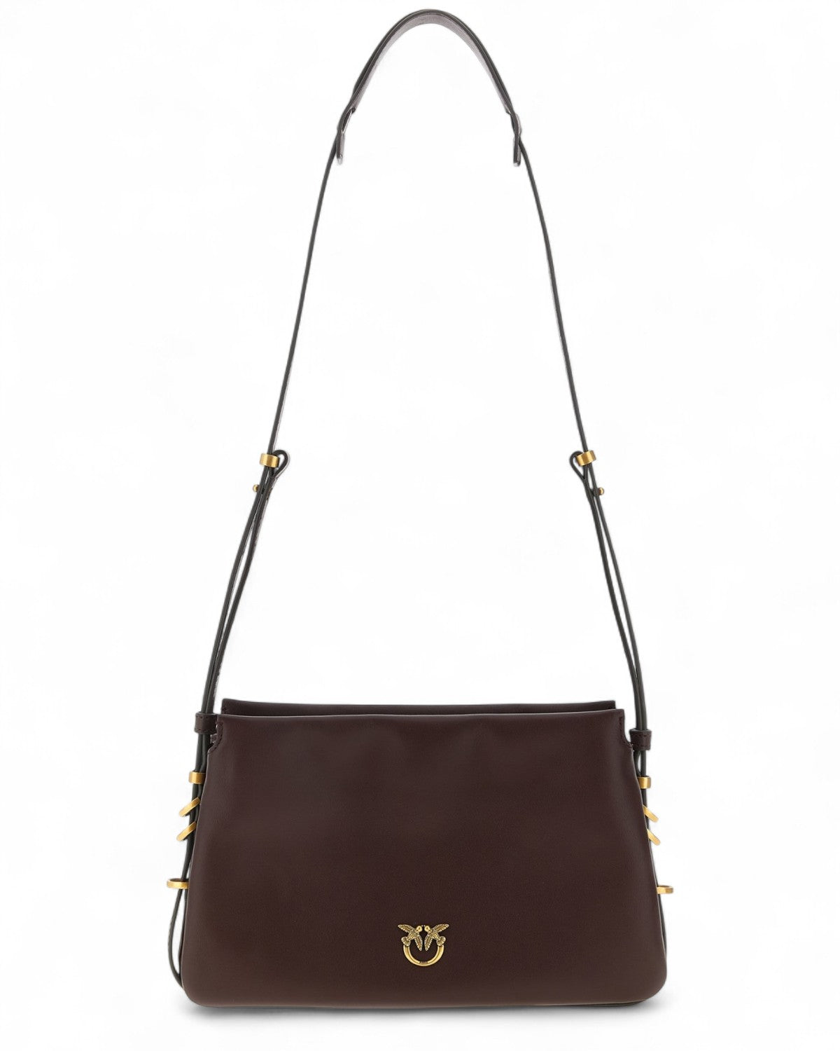 PINKO Borsa Mini One Two Three-Rosso Mogano Gold
