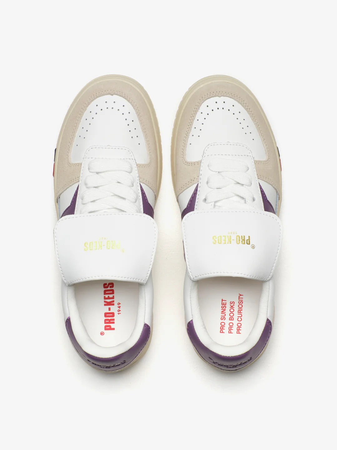 PRO-KEDS SNEAKER Donna FIELD KING-White Aubergine