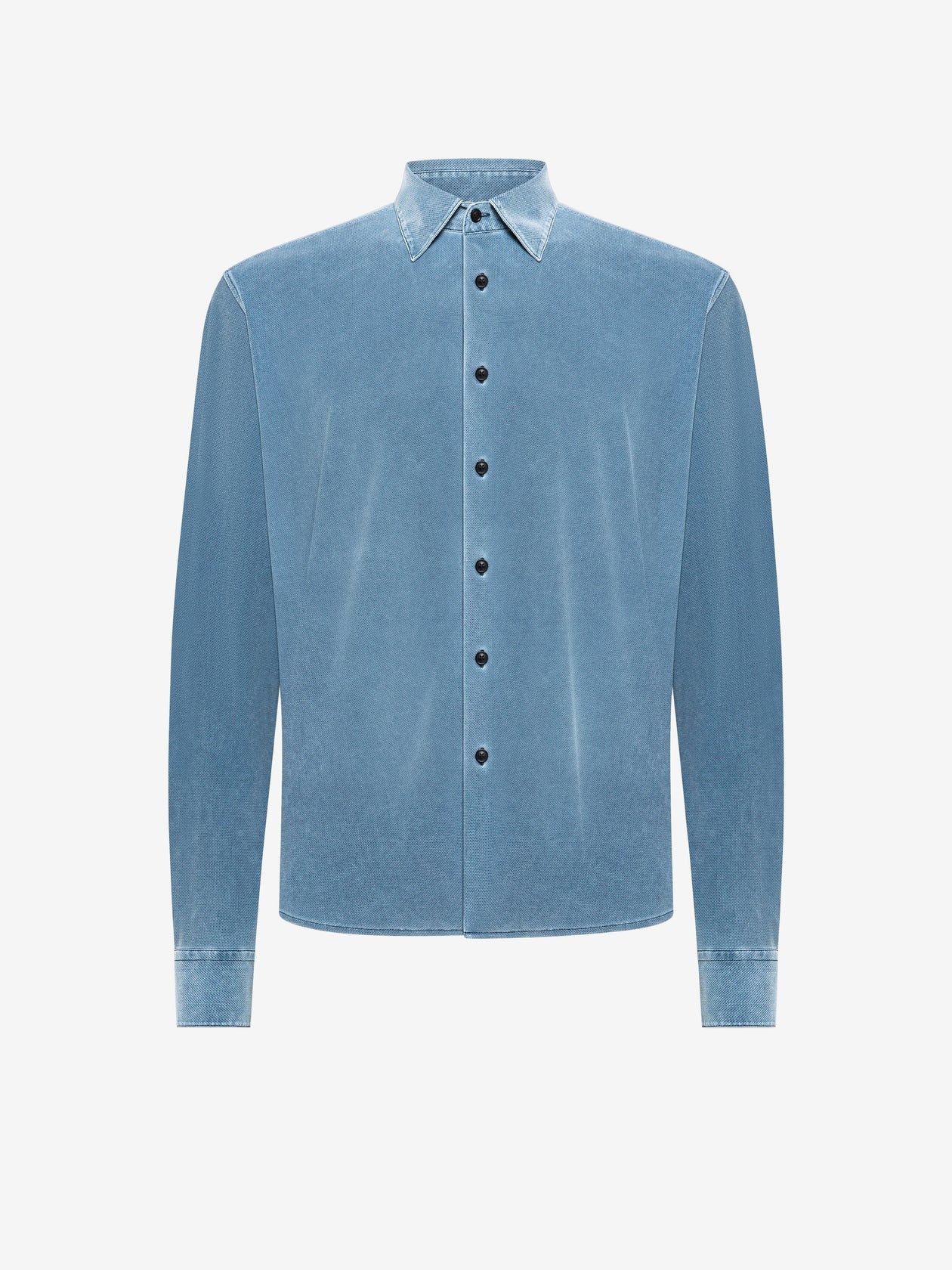 RRD Camicia Uomo Techno Wash Piquè-Blue Black