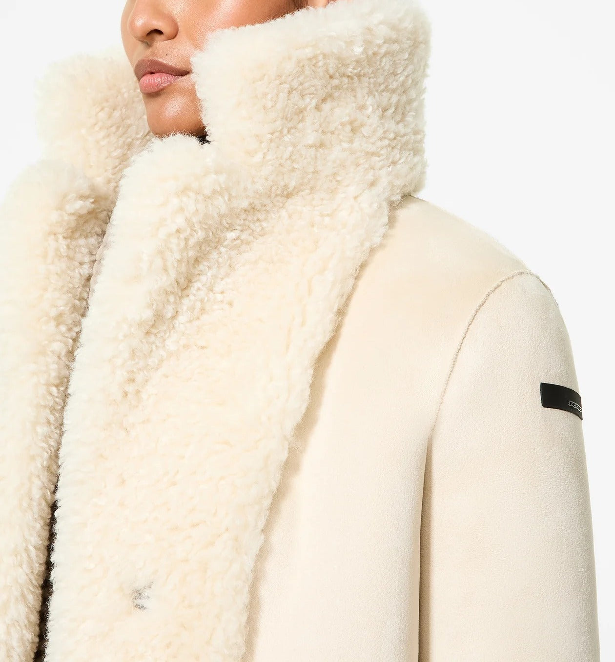 RRD Cappotto Donna Reversible Lamb Coat-Cream