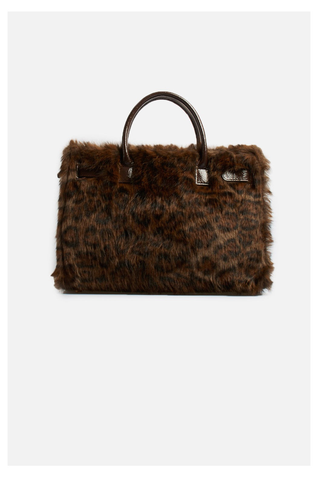 RUE MADAM Borsa ALASKA TOTE-Fur Leopard Marrone