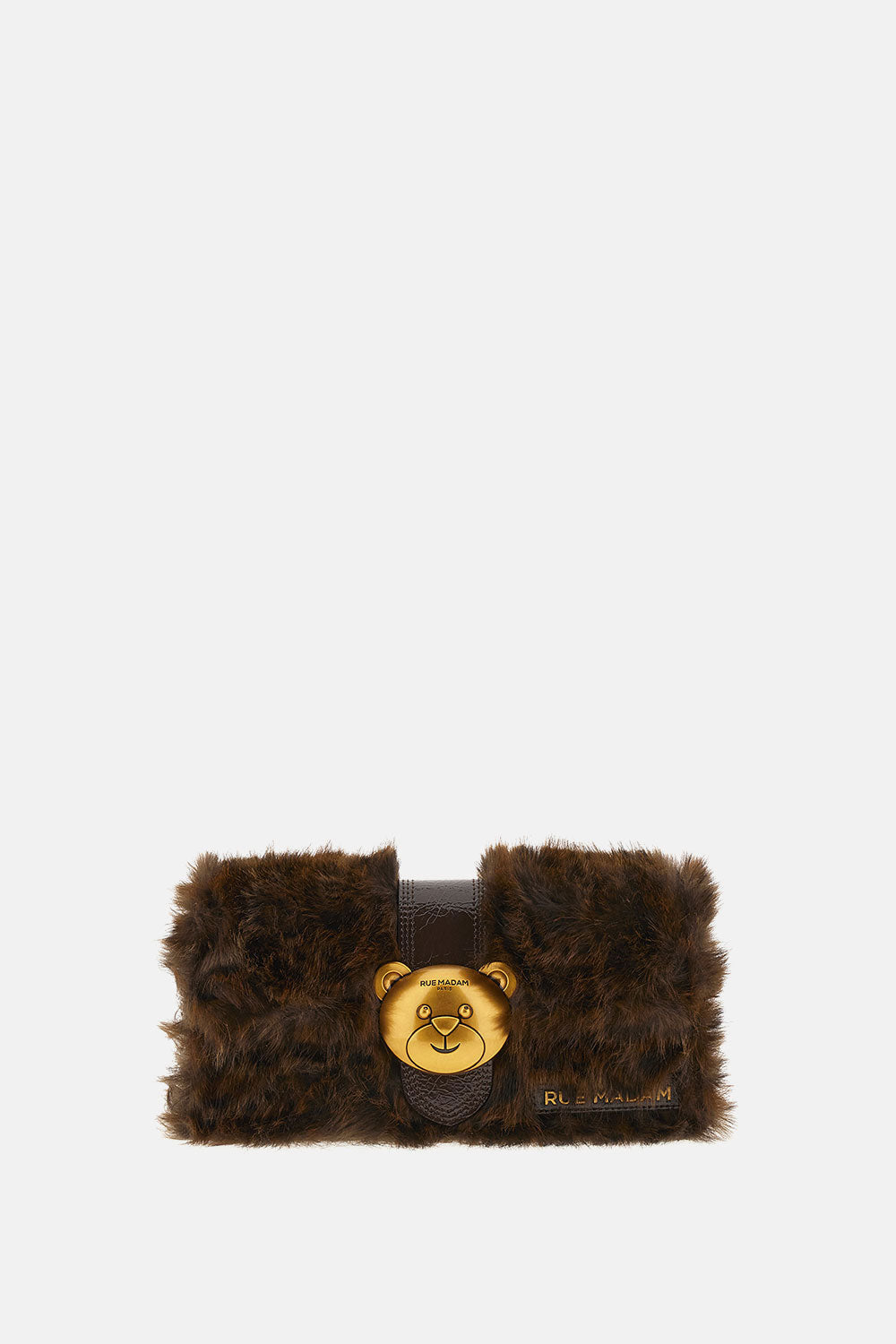 RUE MADAM Borsa TEDDY IT-BAG ALASKA-Fur Leopard Marrone