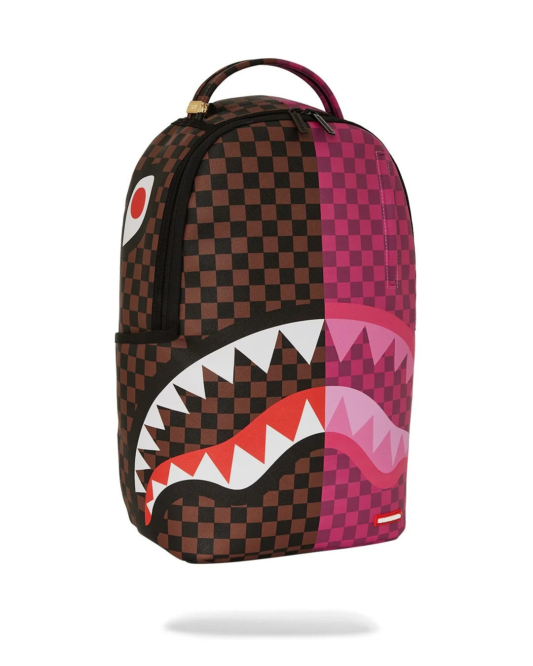 SPRAYGROUND Zaino Split Sharks in Paris Pink Check-Rosa Marrone