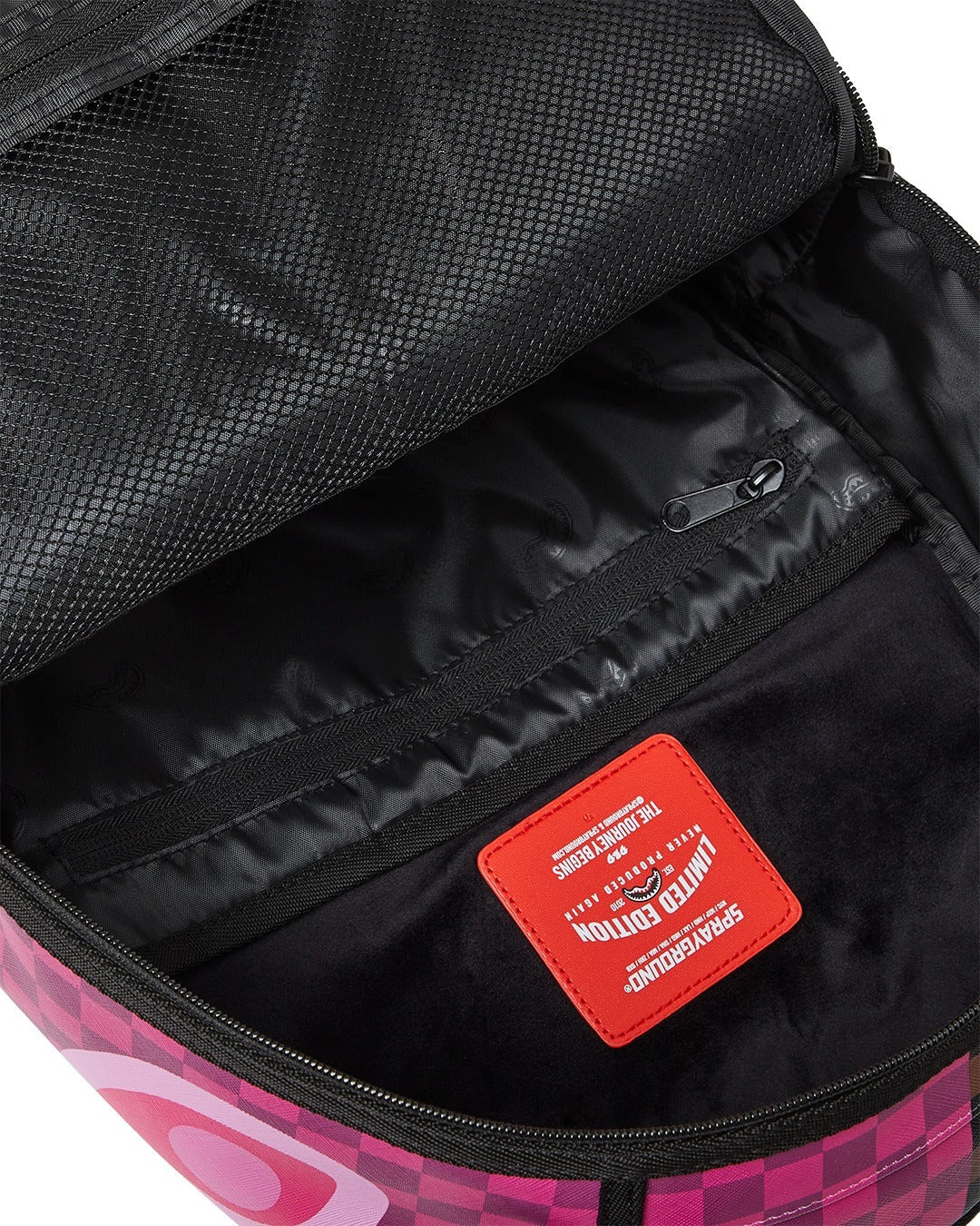 SPRAYGROUND Zaino Split Sharks in Paris Pink Check-Rosa Marrone
