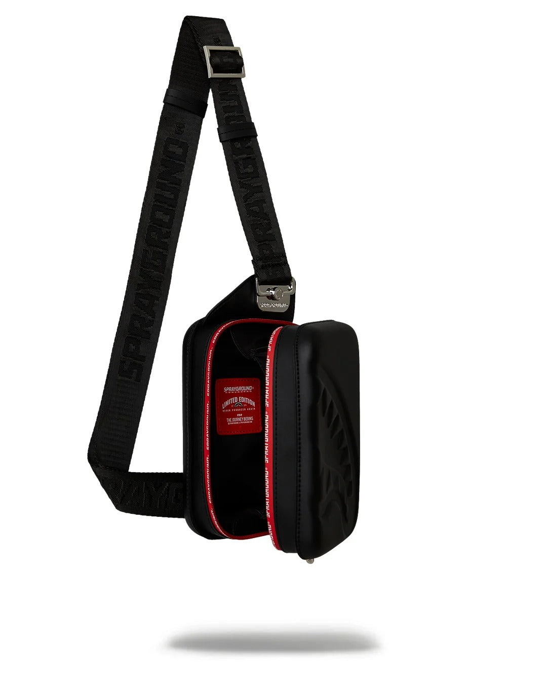 SPRAYGROUND Tracolla Printed Zipper Hard Shell-Nero