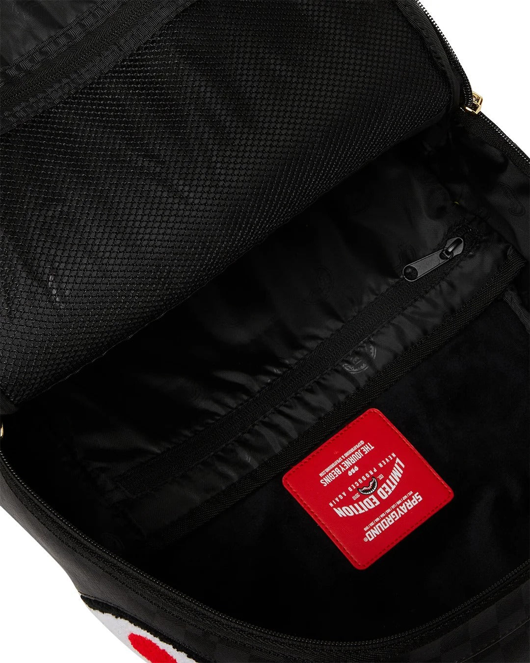 SPRAYGROUND Zaino Black Chenille Sharks in Paris-Nero