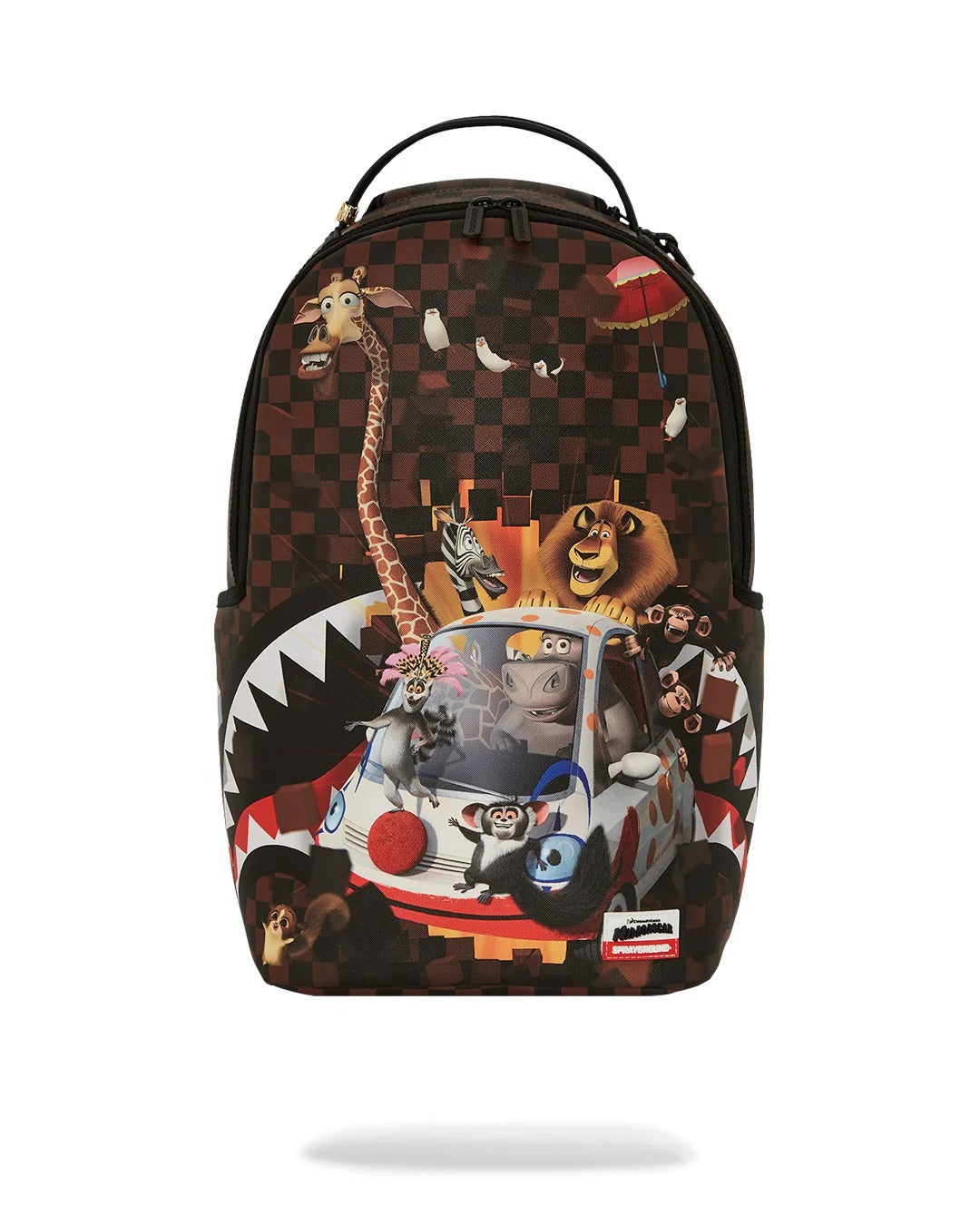 SPRAYGROUND Zaino Madagascar Checker Smash-Marrone