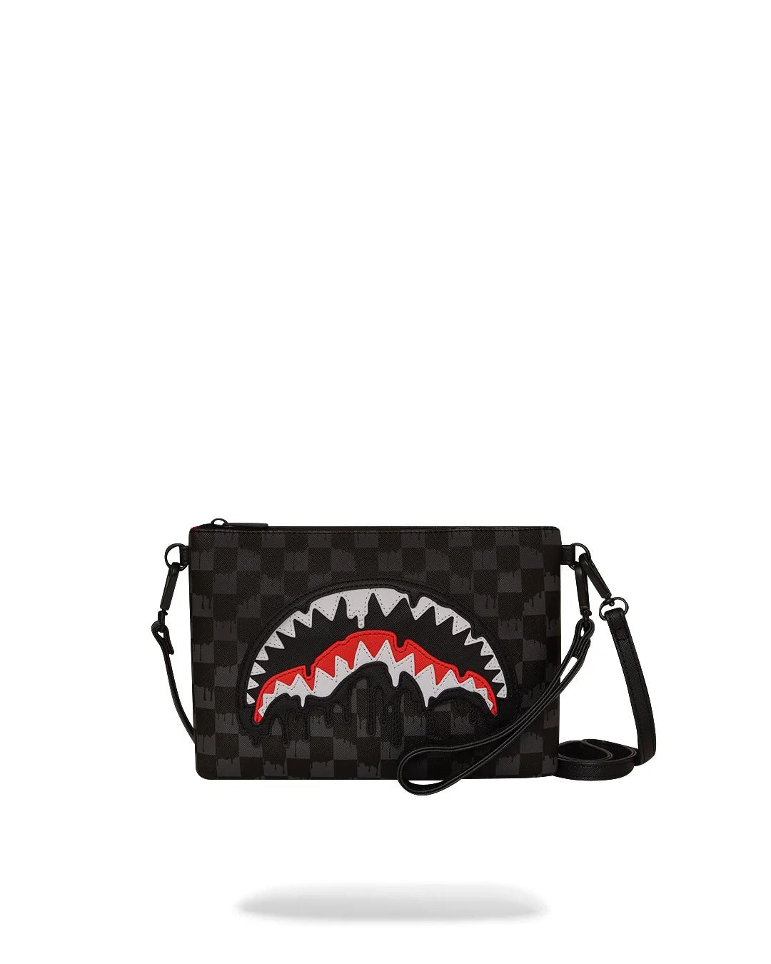 SPRAYGROUND Pochette Dripping Sharks in Paris-Nero