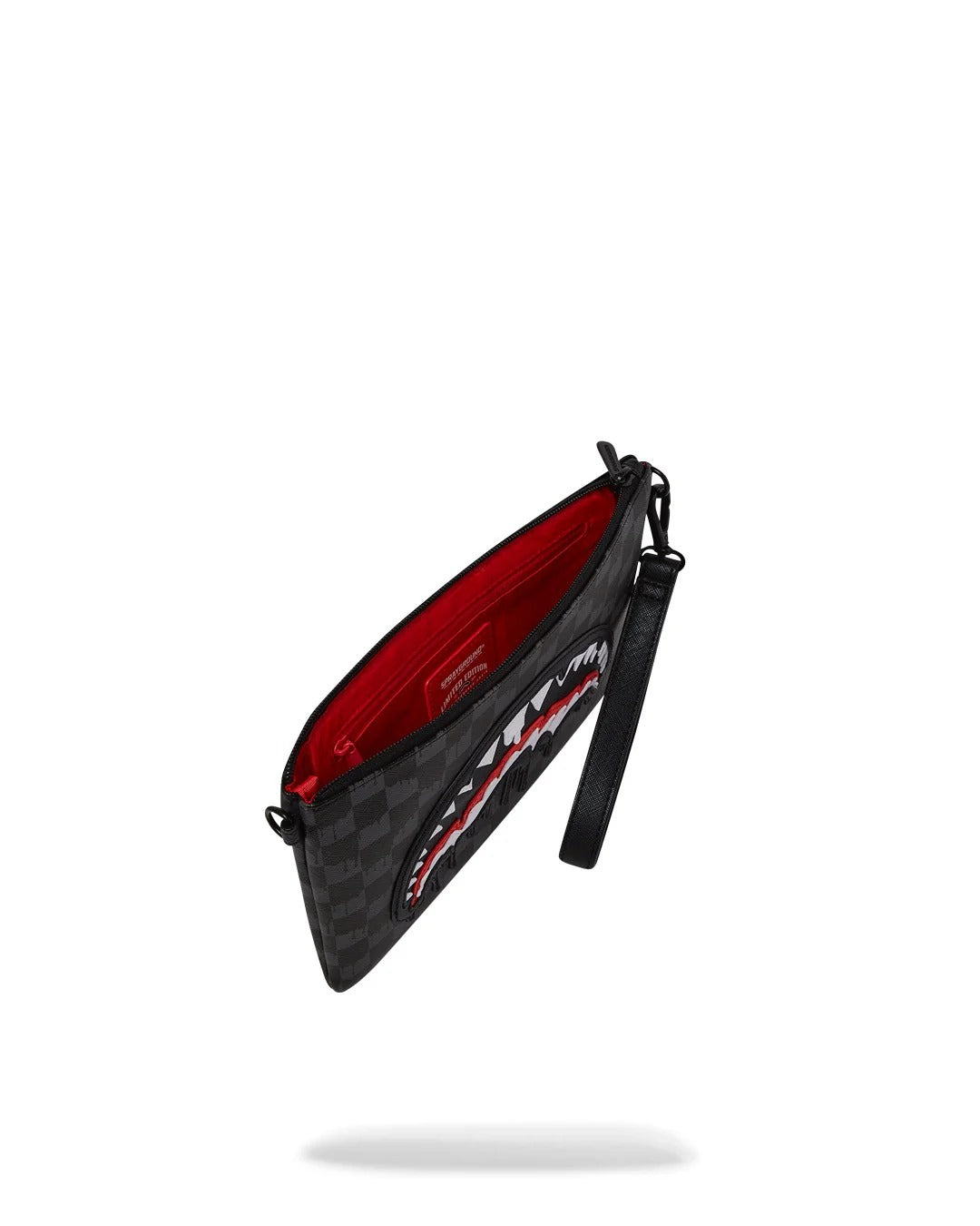 SPRAYGROUND Pochette Dripping Sharks in Paris-Nero