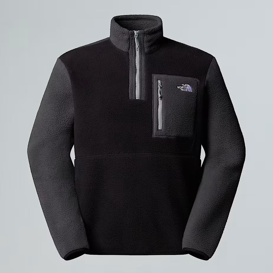 THE NORTH FACE Felpa Uomo YUMIORI 1/4 ZIP-Tnf Black Asphalt Grey
