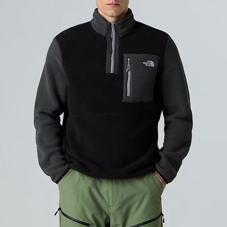 THE NORTH FACE Felpa Uomo YUMIORI 1/4 ZIP-Tnf Black Asphalt Grey