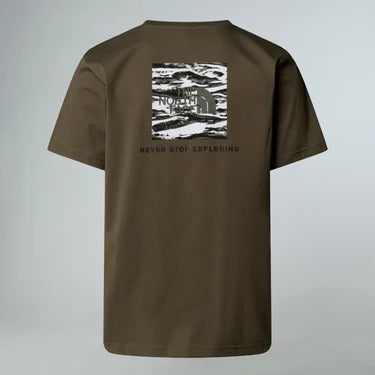 THE NORTH FACE T-Shirt Uomo NSE Box EDGE OF LIGHT INFILL-New Taupe Green