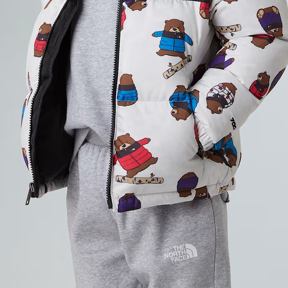 THE NORTH FACE Giubbotto Unisex Bambino 1996 RETRO NUPTSE PRINT-Tnf White Bear Print