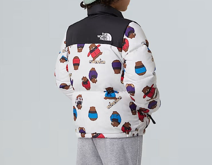 THE NORTH FACE Giubbotto Unisex Bambino 1996 RETRO NUPTSE PRINT-Tnf White Bear Print