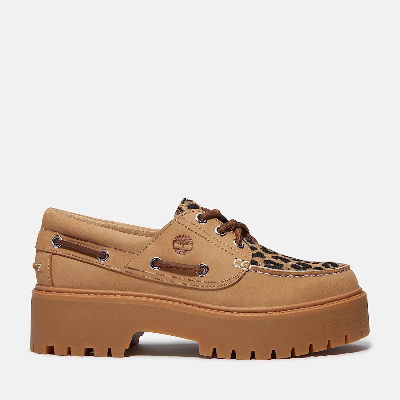TIMBERLAND Scarpa Donna STONE STREET BOAT SHOE Leopard-Beige