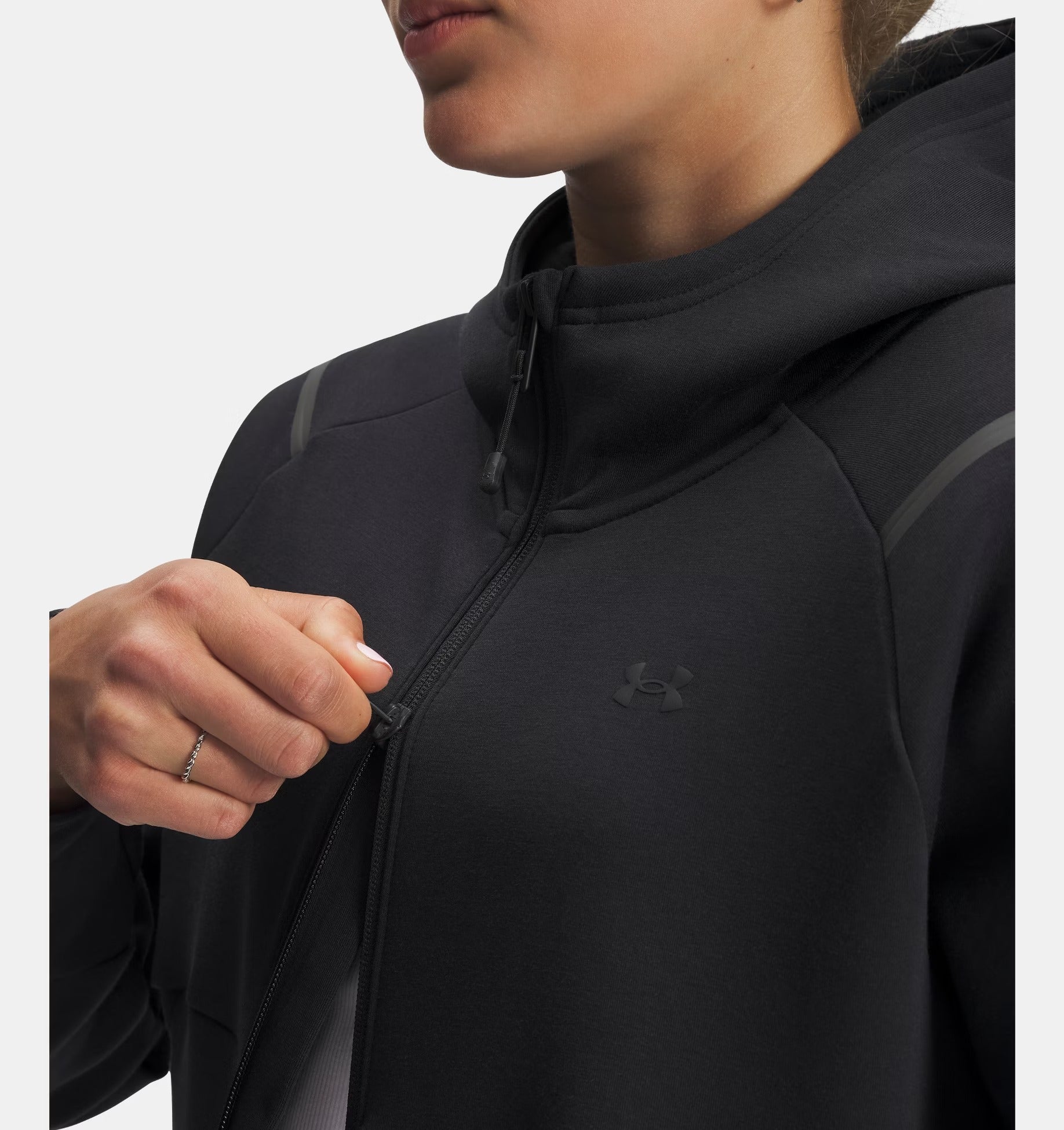 UNDE ARMOUR Felpa Donna UNSTOPPABLE Full Zip-Black