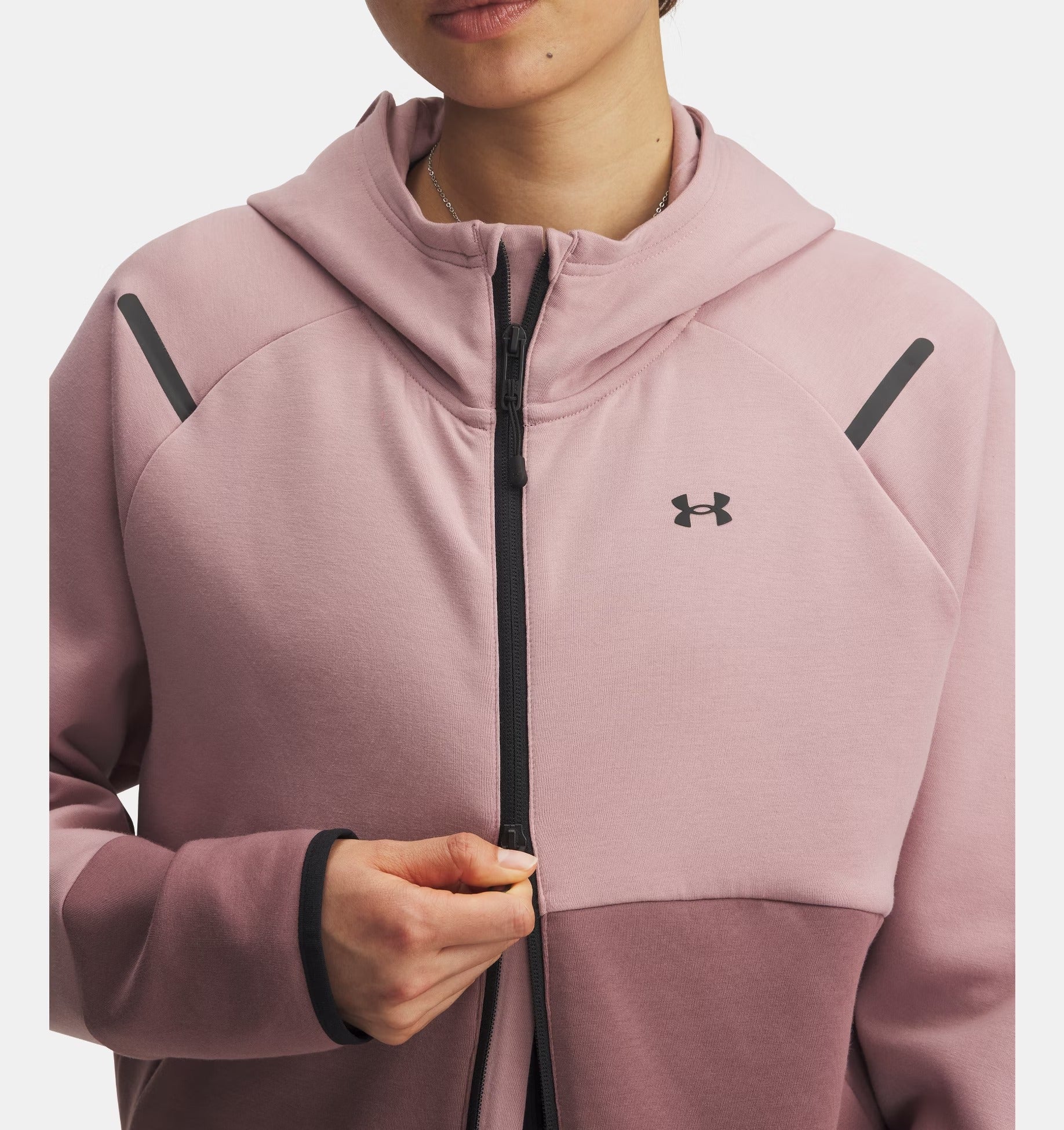 UNDE ARMOUR Felpa Donna UNSTOPPABLE Full Zip-Tourmaline Pink