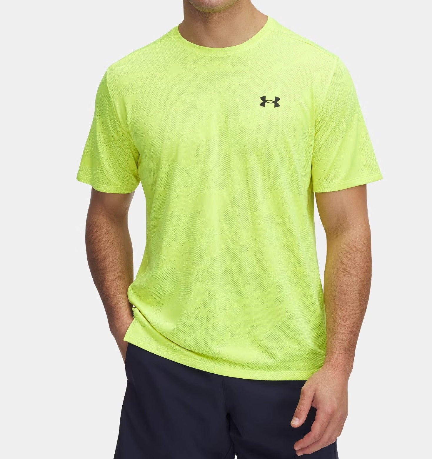 UNDER ARMOUR T-Shirt Uomo TECH VENT JACQUARD-High Vis Yellow